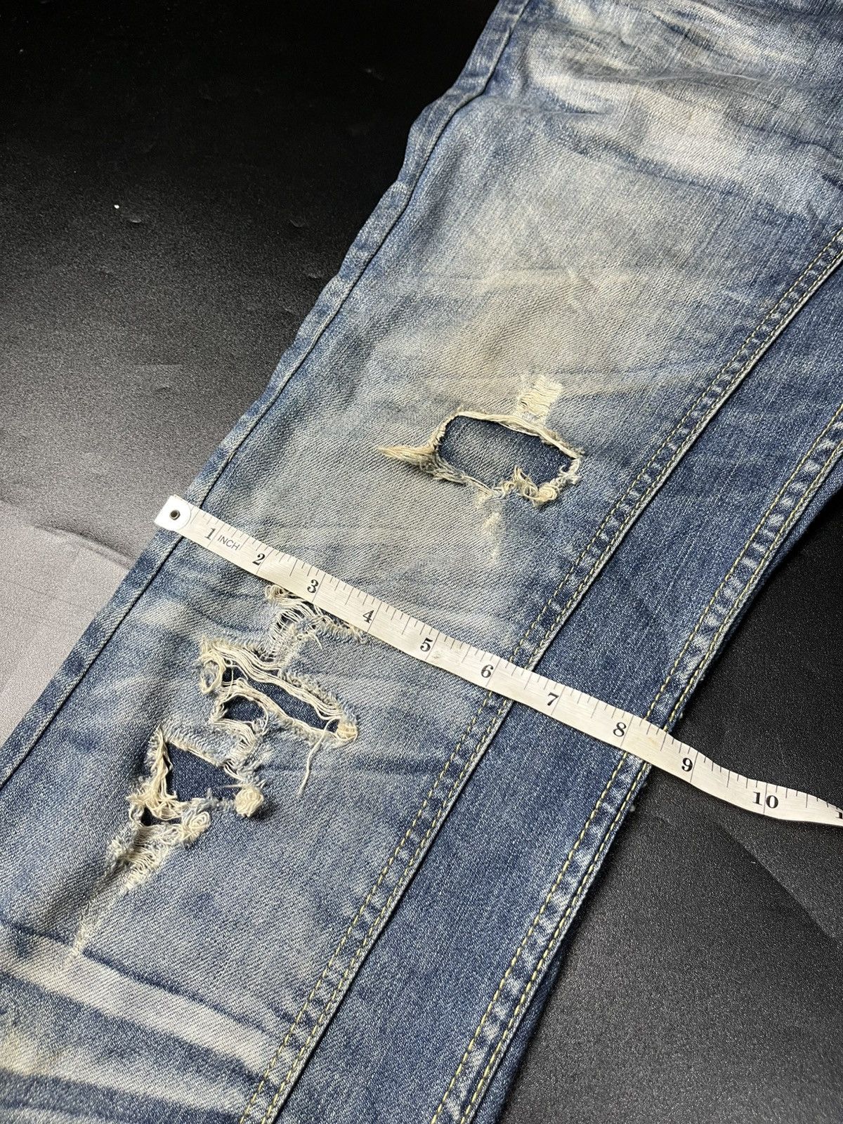 Hysteric Glamour japanese Jesus is love flare double knee jeans fading Size US 32 / EU 48 - 17 Thumbnail