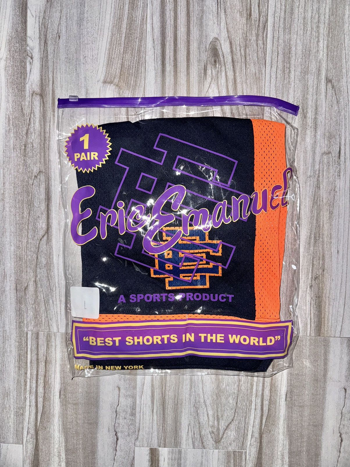 image of Eric Emanuel Ee Basic Shorts New York Knicks Orange - Large, Men's (Size 34)