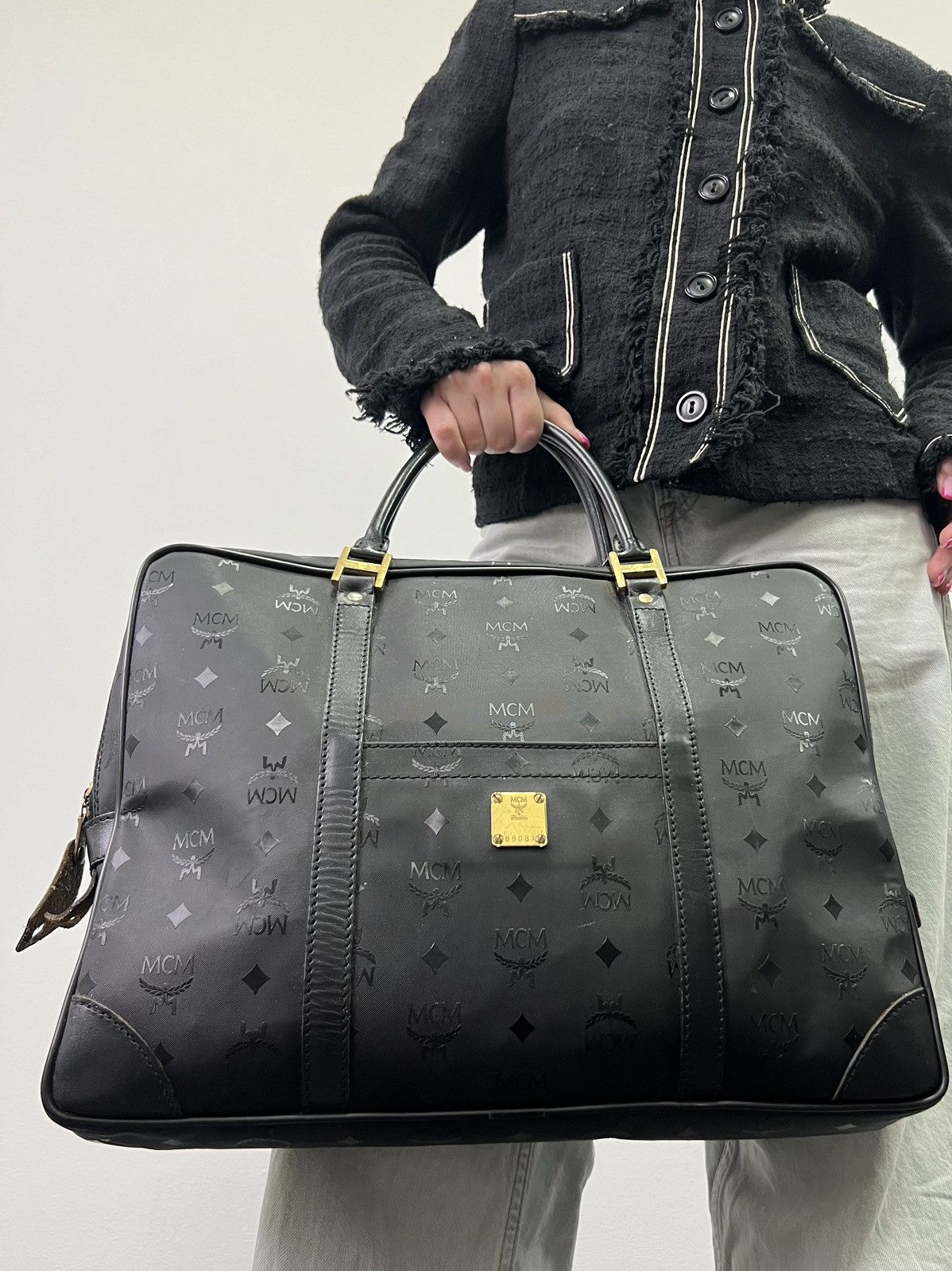 MCM Vintage MCM hand made hard leather briefcase/luggage Size ONE SIZE - 1 Thumbnail
