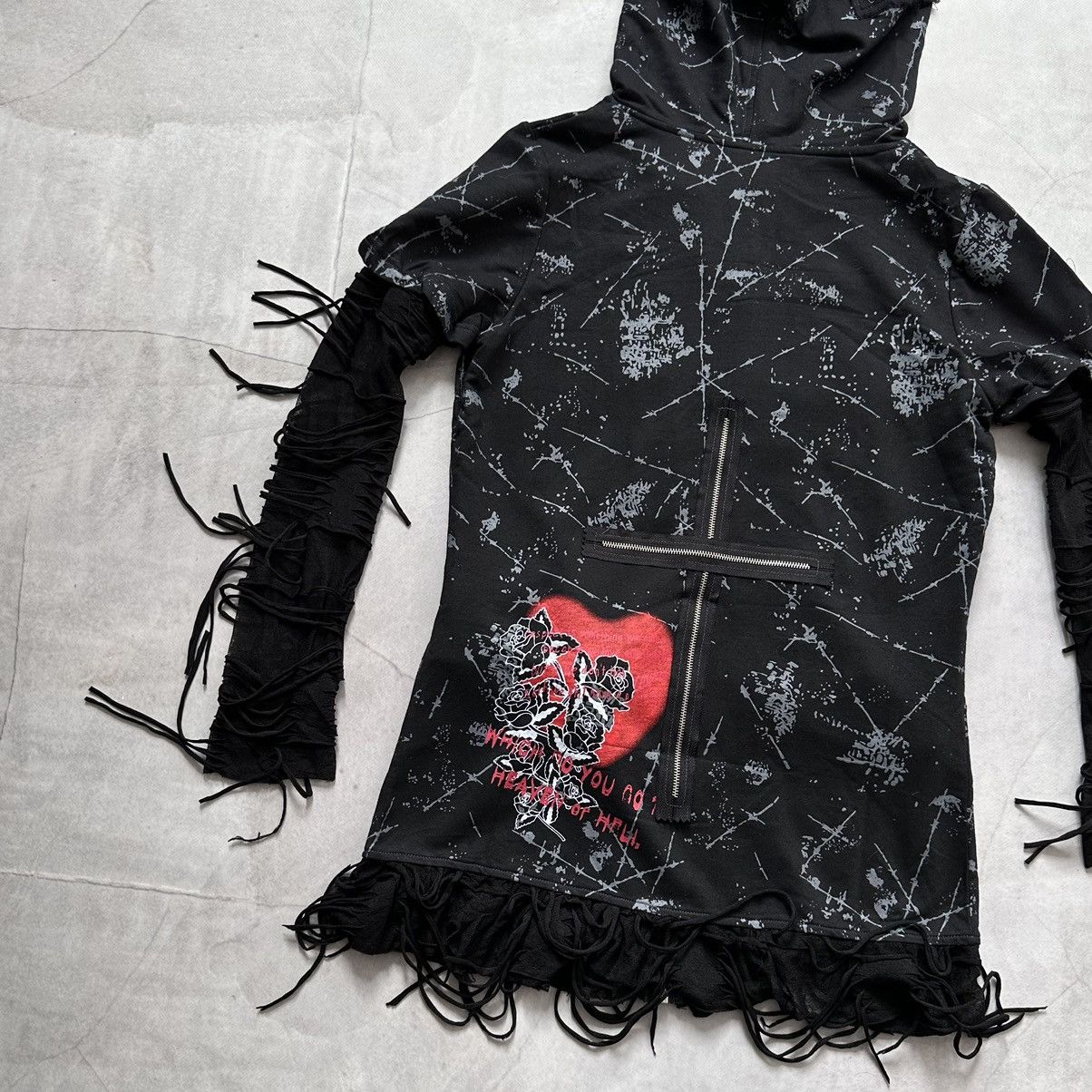Hysteric Glamour × Undercover Punk Bondage Tripp NYC Impala Style Zip Hoodie Mesh Sleeves Size US S / EU 44-46 / 1 - 15 Thumbnail
