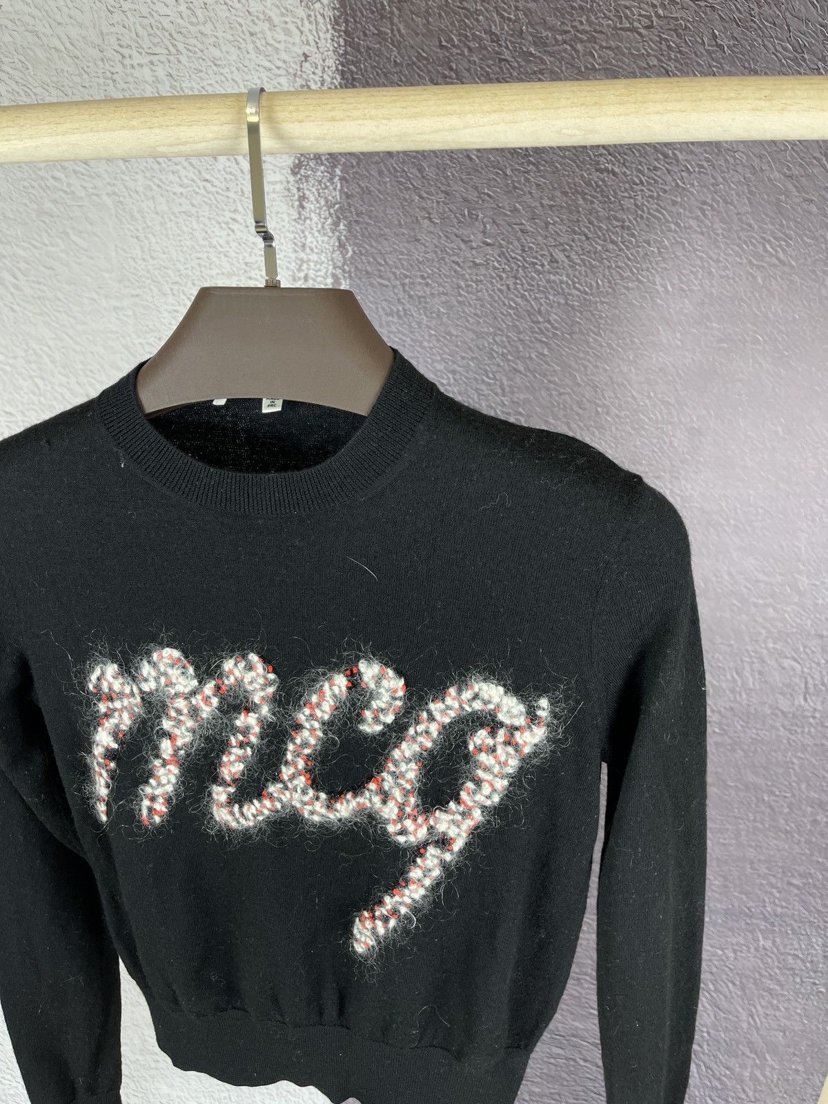 Alexander McQueen Alexander McQueen pure wool big logo black sweater Size S / US 4 / IT 40 - 6 Thumbnail
