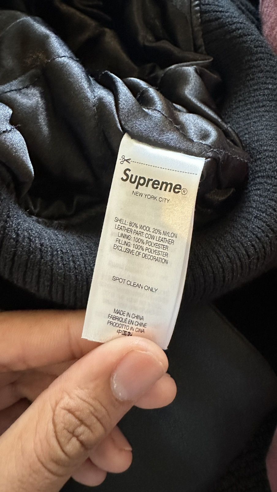 Supreme Supreme 40 Acers Malcom X Varsity jacket (S) (black) Size US S / EU 44-46 / 1 - 8 Thumbnail