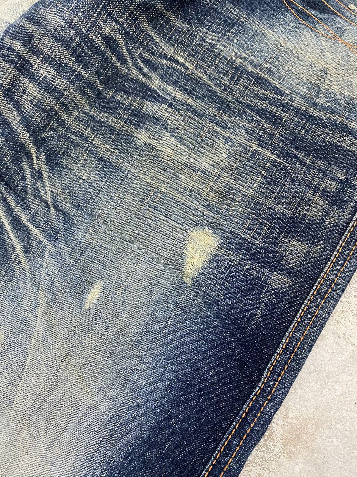 Edwin × Japanese Brand × Vintage Edwin Japan Blue Trip Zipper Pocket Rainbow Washed Usage Size US 34 / EU 50 - 7 Thumbnail