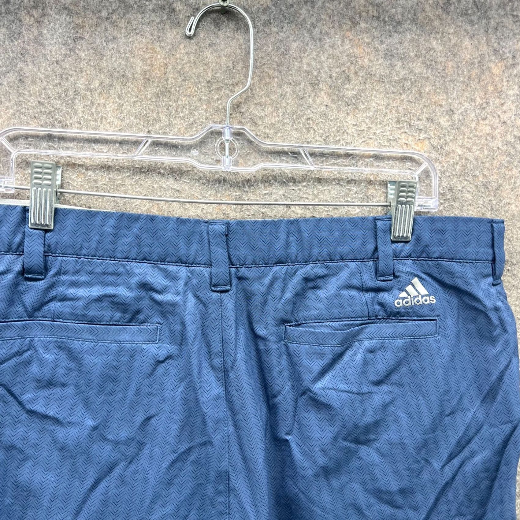 Adidas Adidas Shorts Mens 34 Blue Navy Chino Flat Front Golf Athletic Striped 365 Size US 34 / EU 50 - 7 Thumbnail