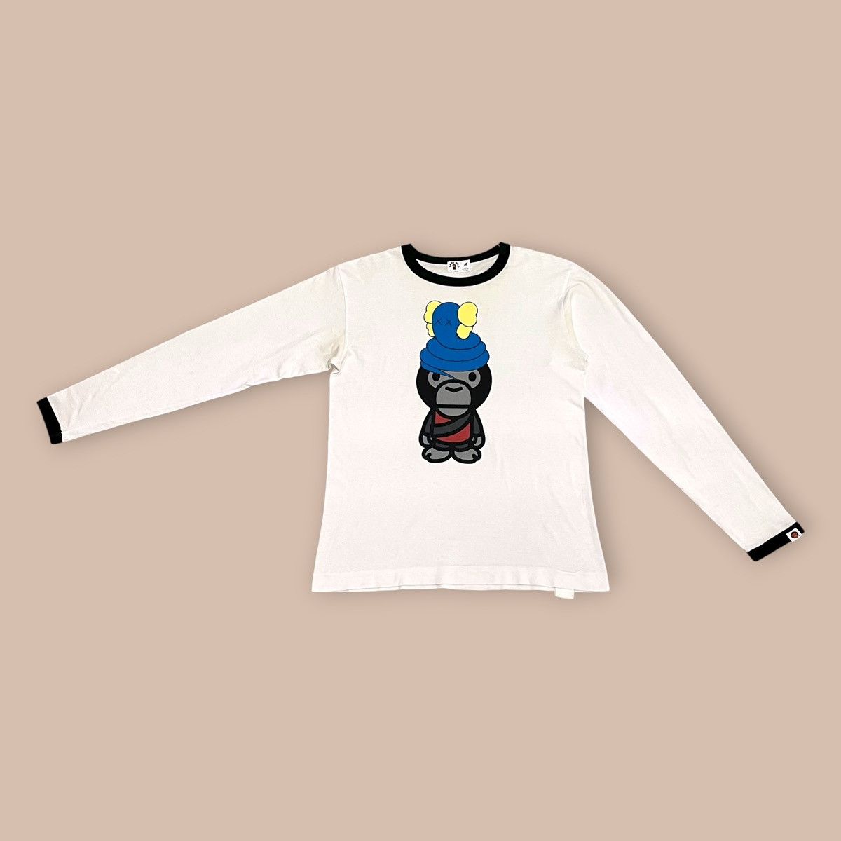Bape × Kaws OG 2000's Bape X KAWS Ringer L/S Tee Size US M / EU 48-50 / 2 - 3 Thumbnail
