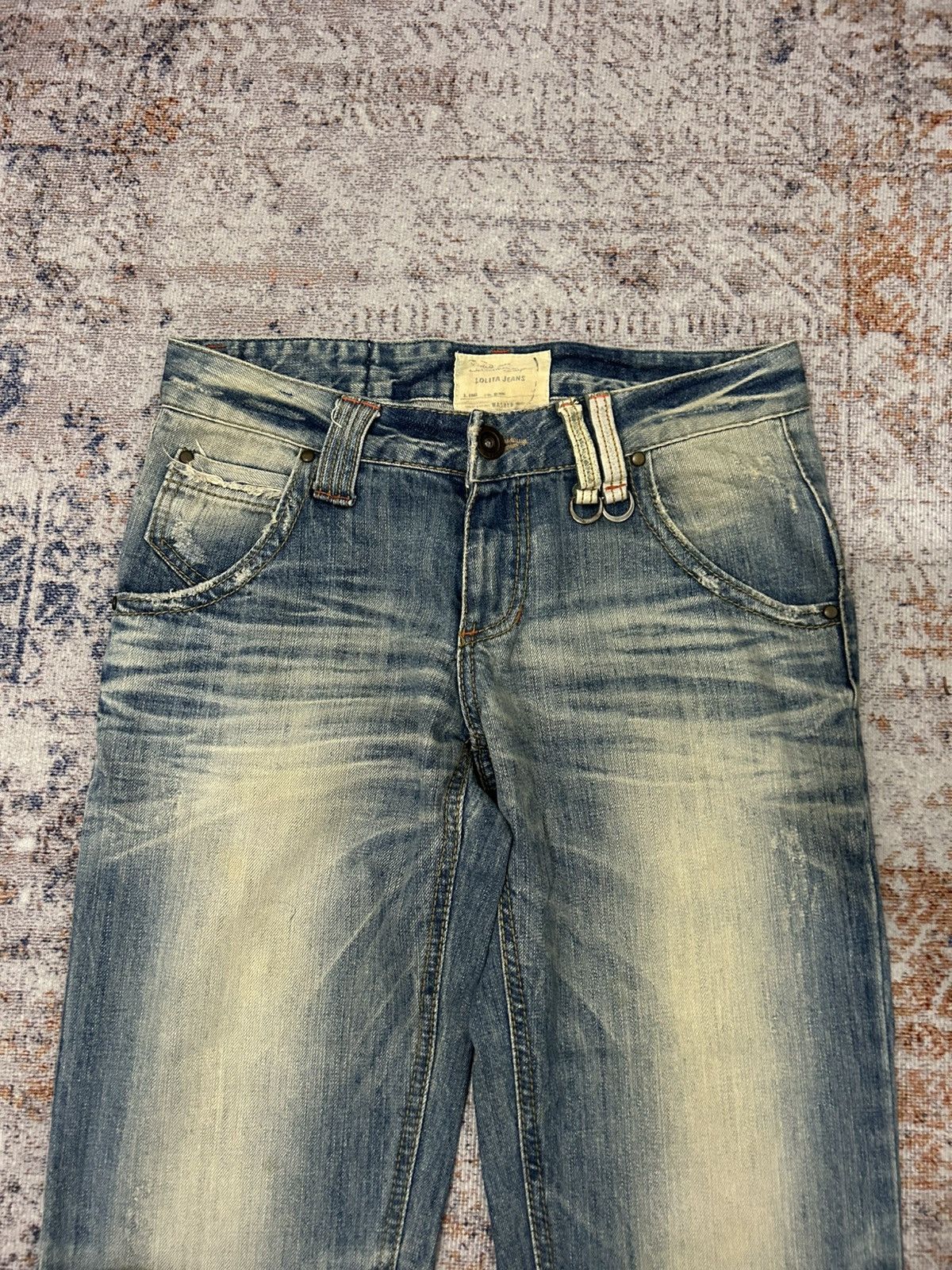 If Six Was Nine × Isamu Katayama Backlash × Japanese Brand Lolita Washed Buckle Back Cropped jeans Size US 32 / EU 48 - 5 Thumbnail