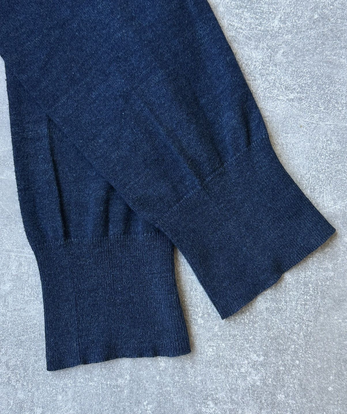 Allsaints ALLSAINTS Fritz Crew Neck Jumper Navy Blue Cotton Size XL Size US XL / EU 56 / 4 - 5 Thumbnail