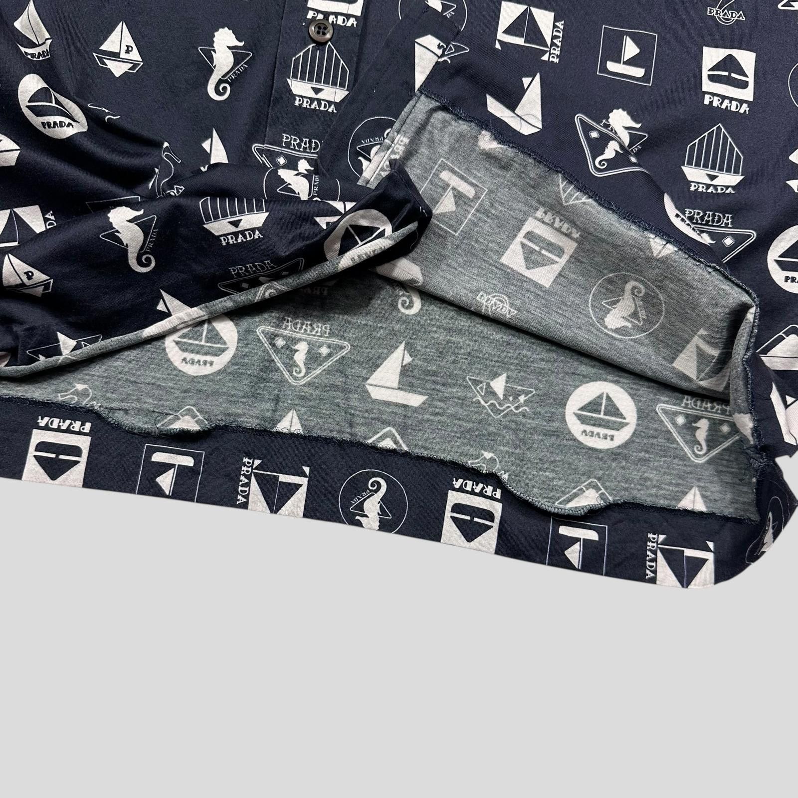 Prada Prada 2018 Rubber Race Logo Sailing Print Shirt - M Size US M / EU 48-50 / 2 - 5 Thumbnail
