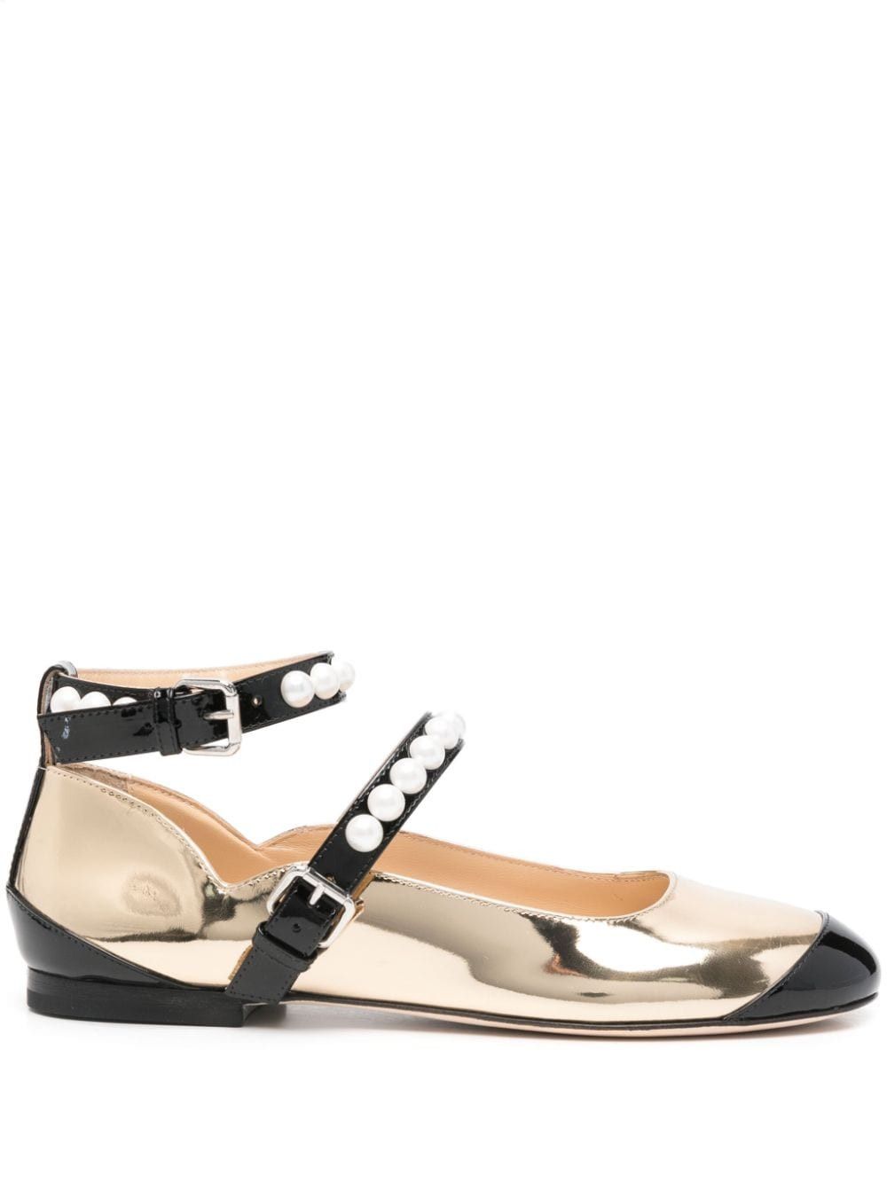 MACH & MACH LEATHER BICOLOR BALLETS Size US 7 / IT 37 - 1 Thumbnail