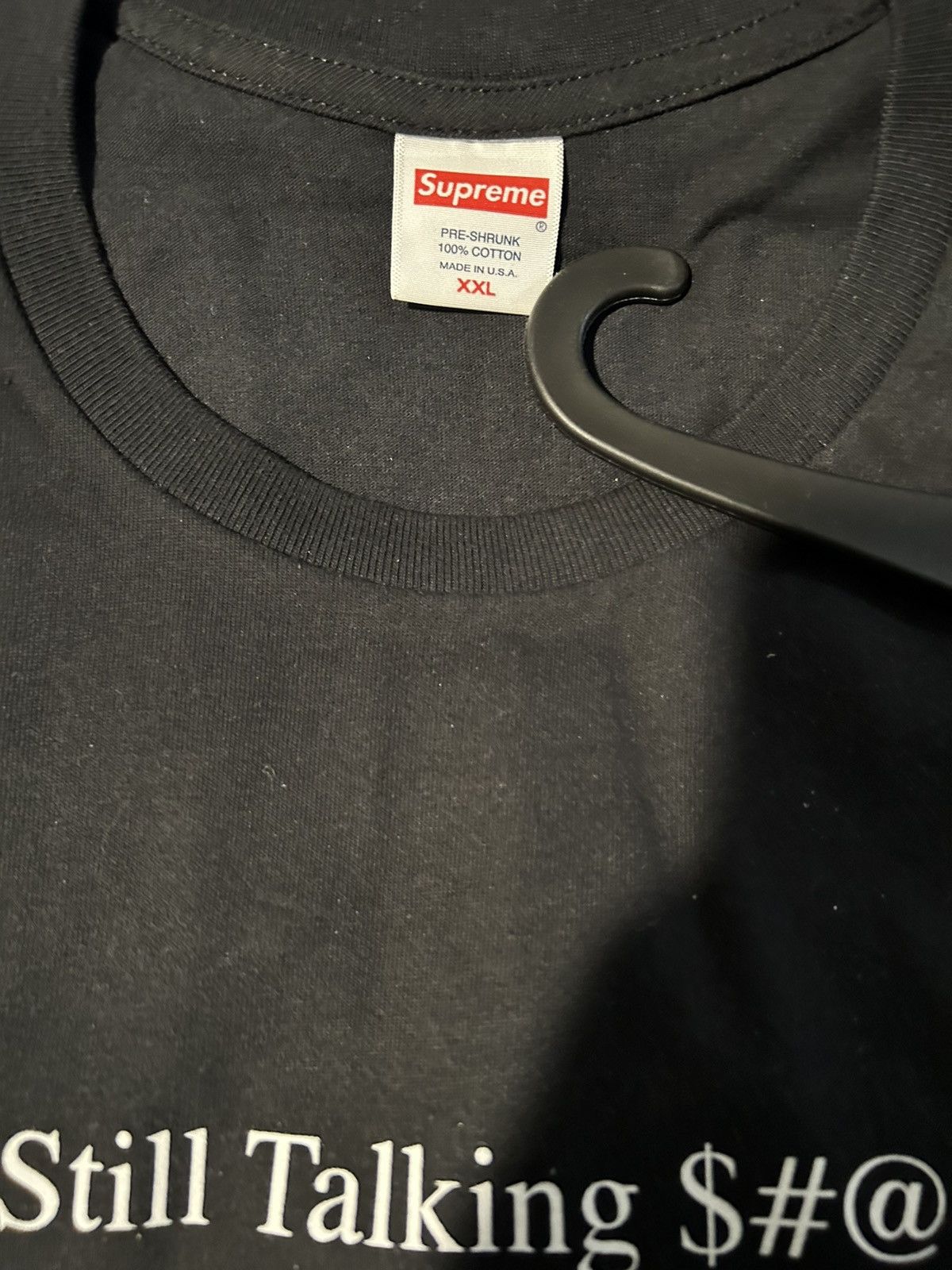 Supreme SUPREME - Still Talking Tee ‘Black’ Size US XXL / EU 58 / 5 - 5 Thumbnail