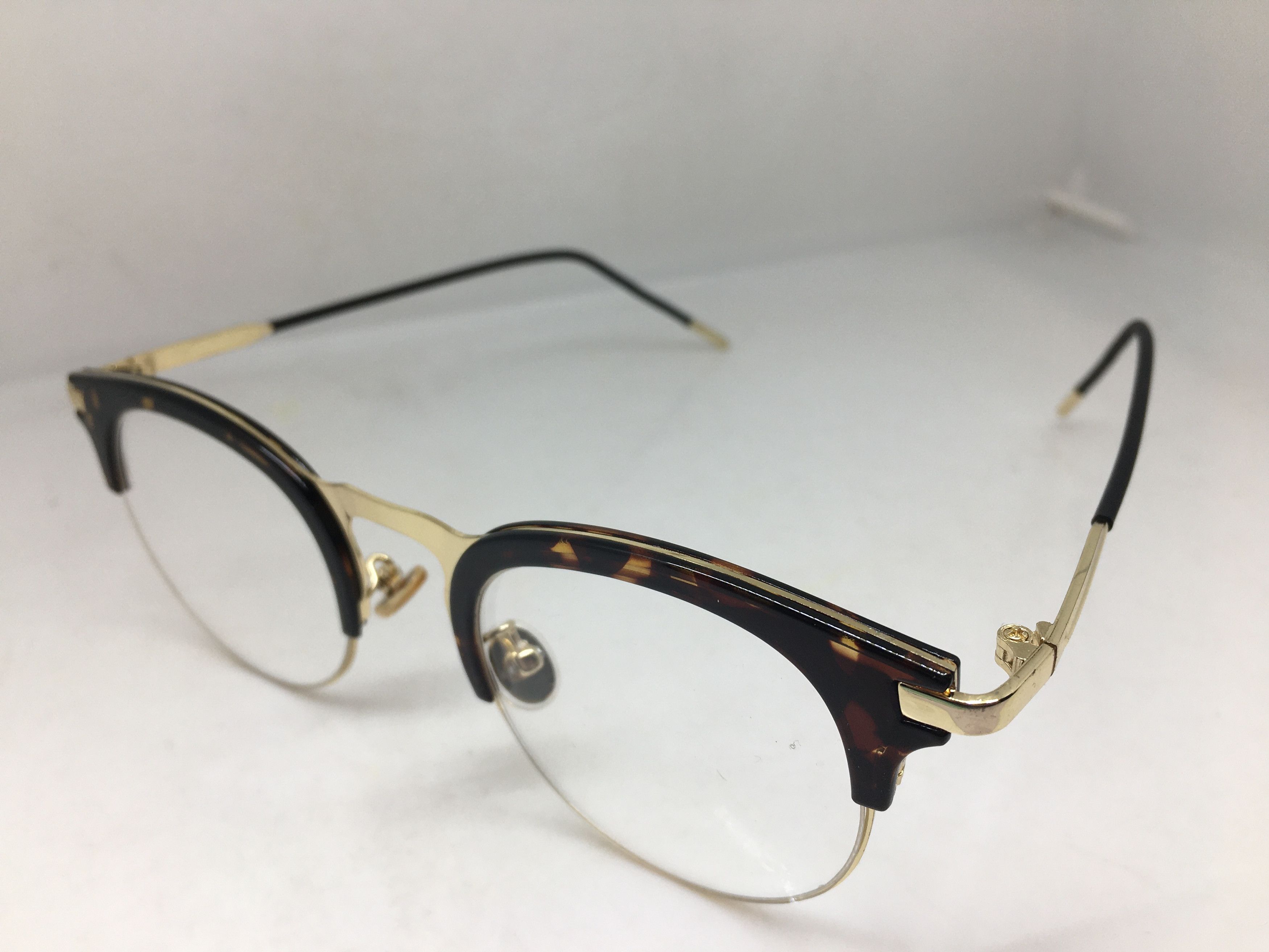 Other Keyhole Bridge James Dean Tortoise Gold Eyeglasses Frame Size ONE SIZE - 3 Thumbnail