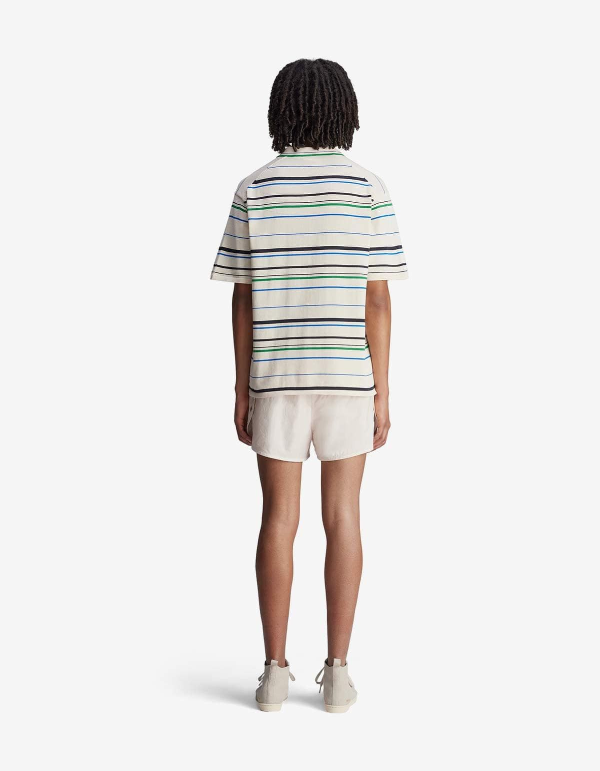 Adidas Wales Bonner x Adidas Wonder White Stripe Knit Polo Shirt Size US L / EU 52-54 / 3 - 7 Thumbnail