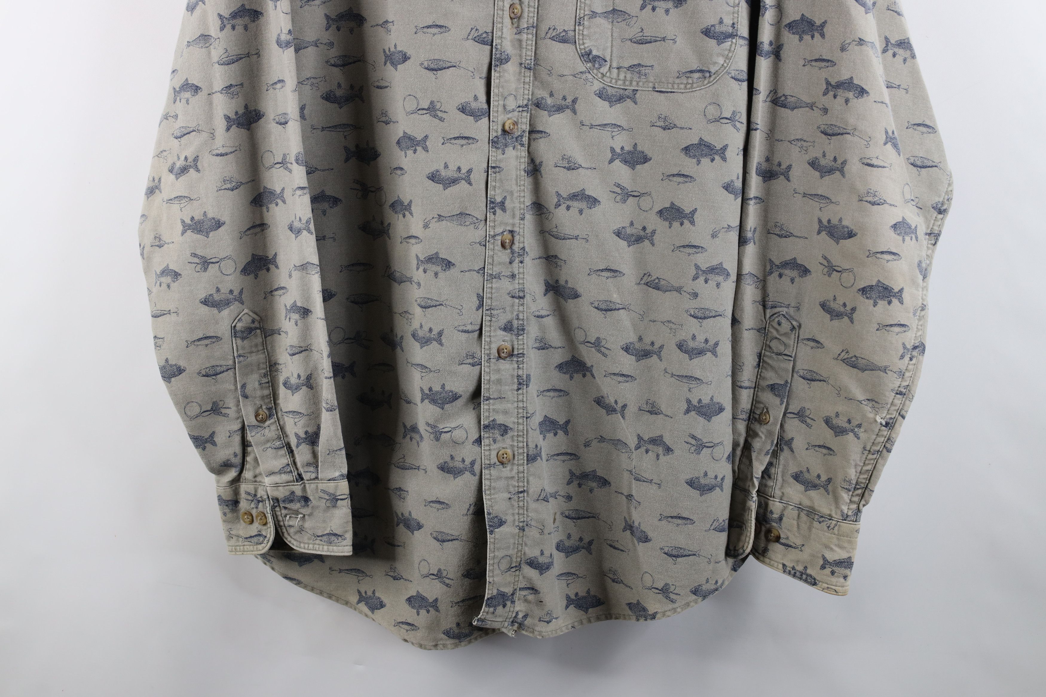 Vintage × Woolrich Woolen Mills Vintage 90s Woolrich All Over Print Button Down Shirt USA Size US XL / EU 56 / 4 - 3 Thumbnail