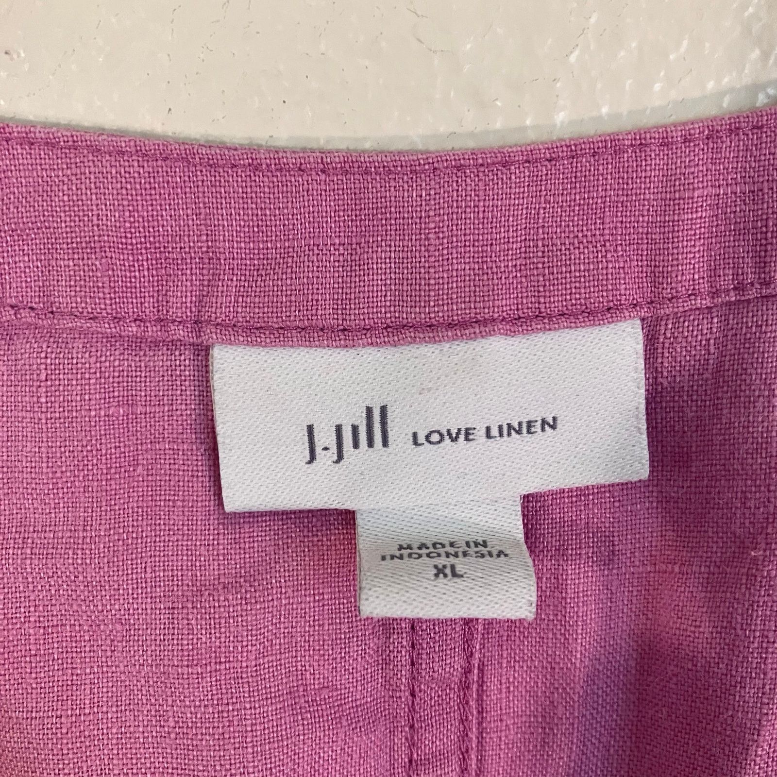J. Jill J. JIll Love Linen Pink Dress Women's XL Size XL / US 12-14 / IT 48-50 - 3 Thumbnail