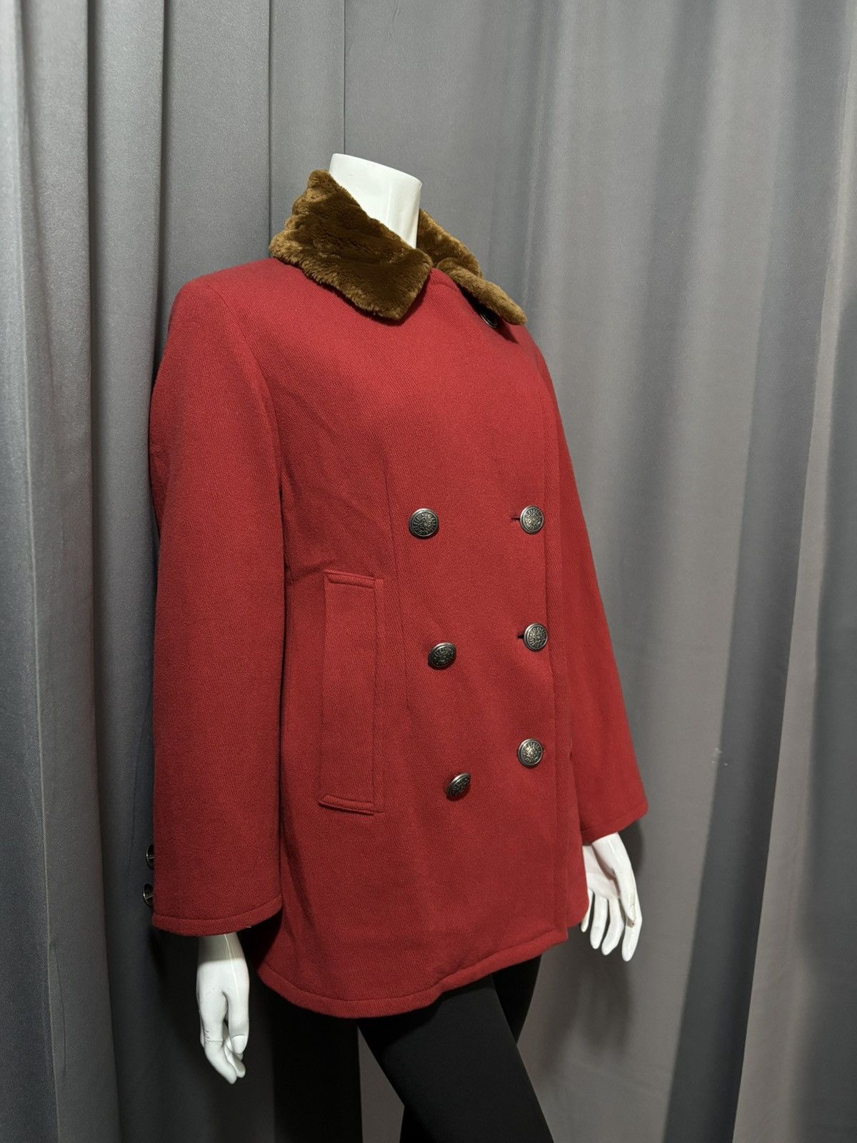 Romeo Gigli Archive 90s Romeo Gigli Double Breasted Faux Fur Coat Size M / US 6-8 / IT 42-44 - 4 Thumbnail