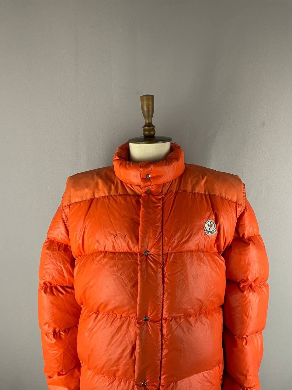 Moncler Moncler Down Jacket Vintage Orange Grenoble Size US XL / EU 56 / 4 - 2 Thumbnail