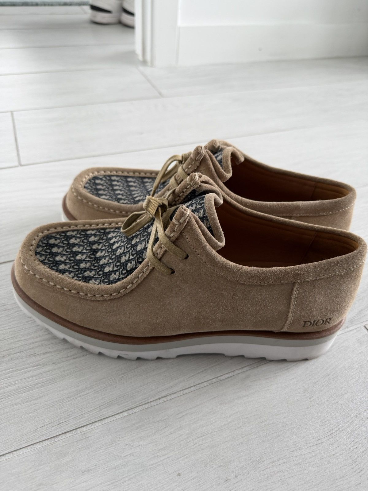 Dior Dior Oblique Suede Wallabee Derby Shoes Tan Rare Size US 11 / EU 44 - 5 Thumbnail
