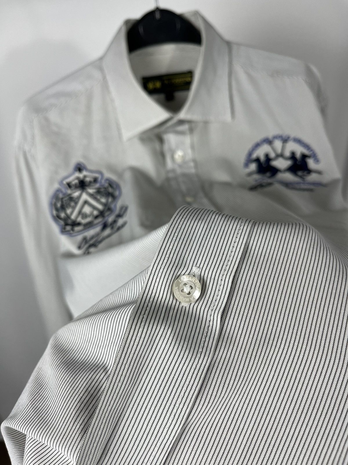 La Martina La Martina Polo Club Shirt Embroidered Striped Button Down L Size US L / EU 52-54 / 3 - 5 Thumbnail