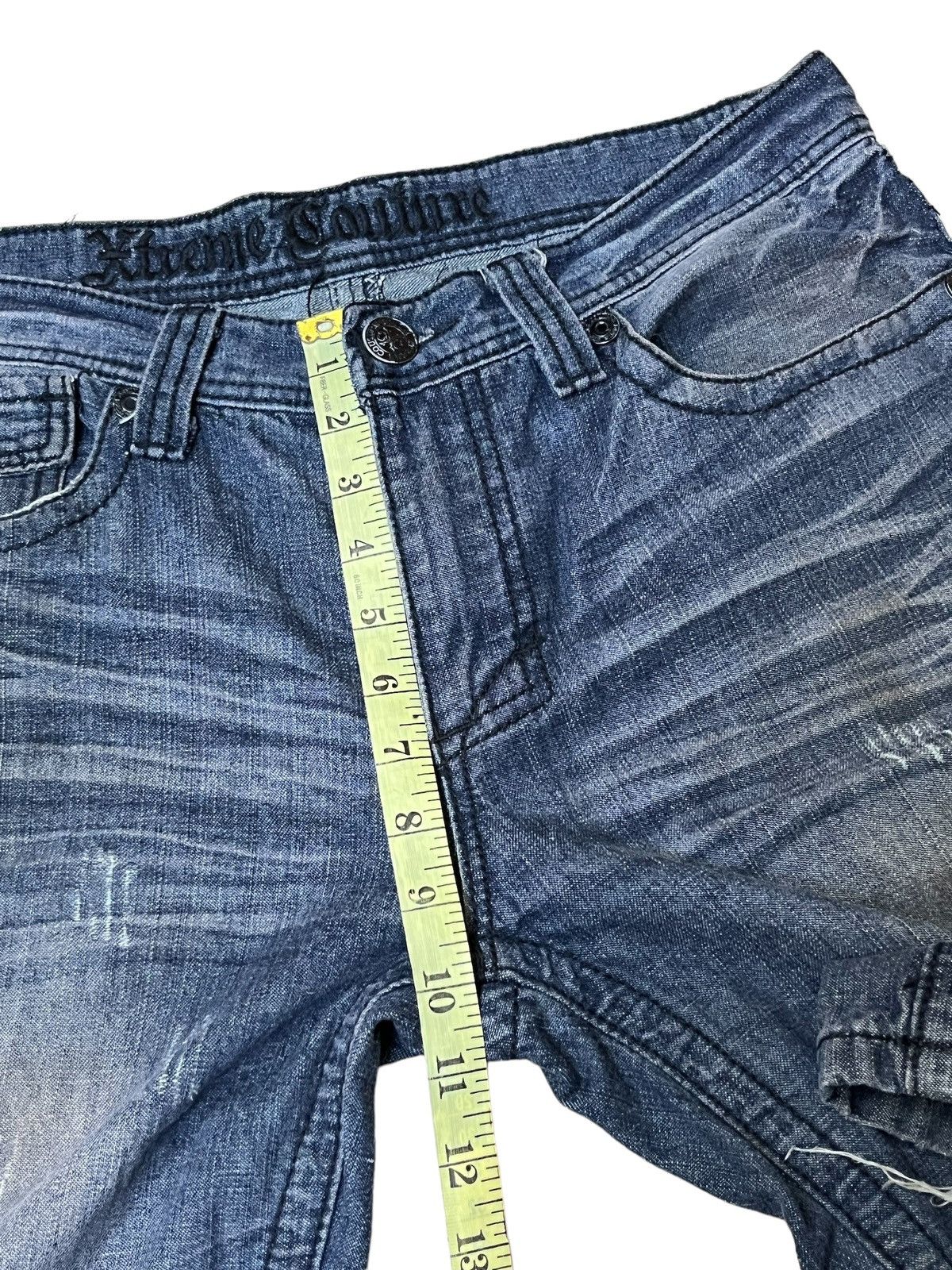 Japanese Brand JAPANESE EXTREME COUTURE INSPIRED CHROME HEART FLARED JEANS Size US 34 / EU 50 - 20 Thumbnail
