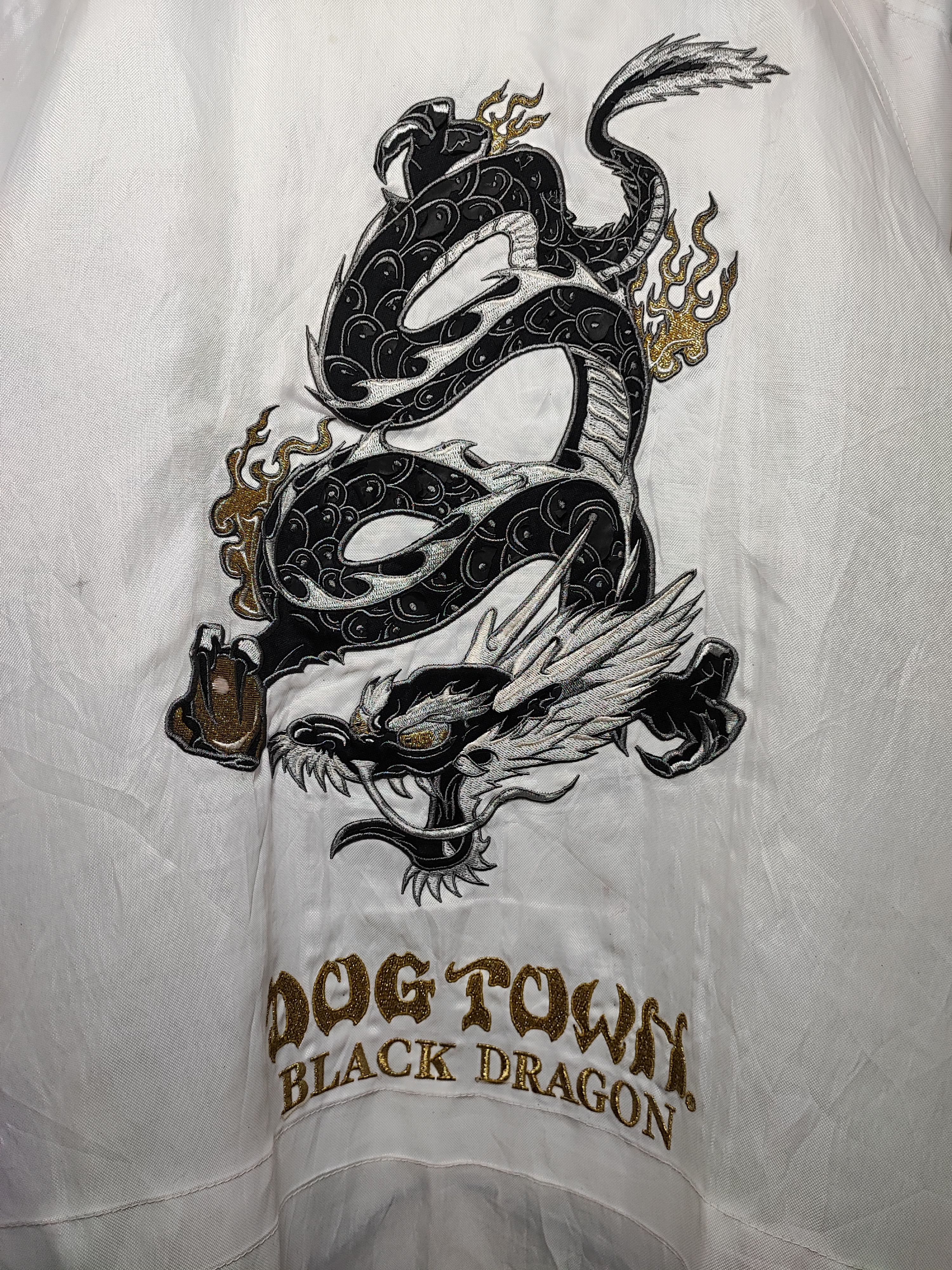 image of Dogtown x Parka London Parka Dog Town Big Logo White Dragon, Men's (Size 2XL)