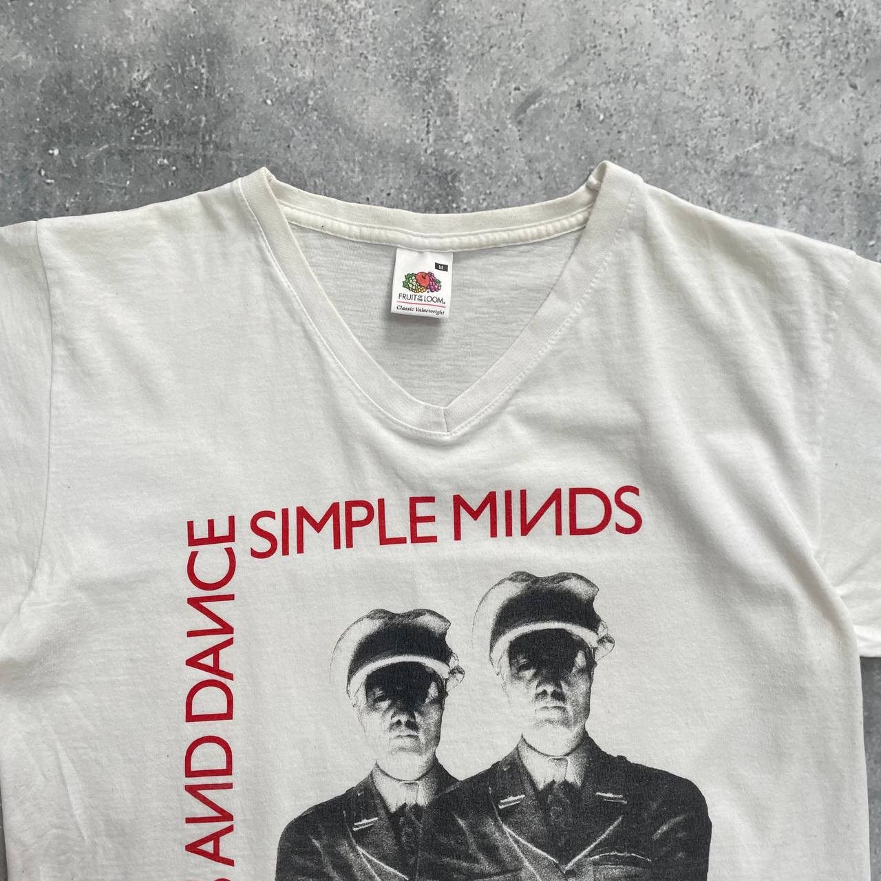 Band Tees Simple Minds Empires And Dance Promo V-Neck T Shirt White M Size US M / EU 48-50 / 2 - 4 Thumbnail