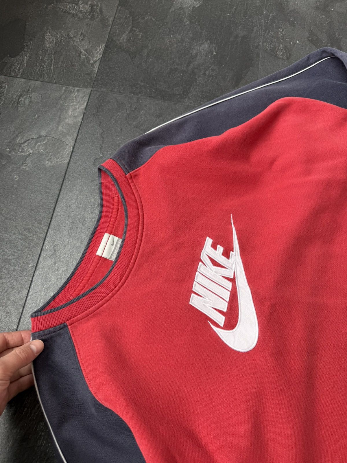 Nike × Streetwear × Vintage Vintage Nike big logo sweatshirt 90s Size US XL / EU 56 / 4 - 2 Thumbnail