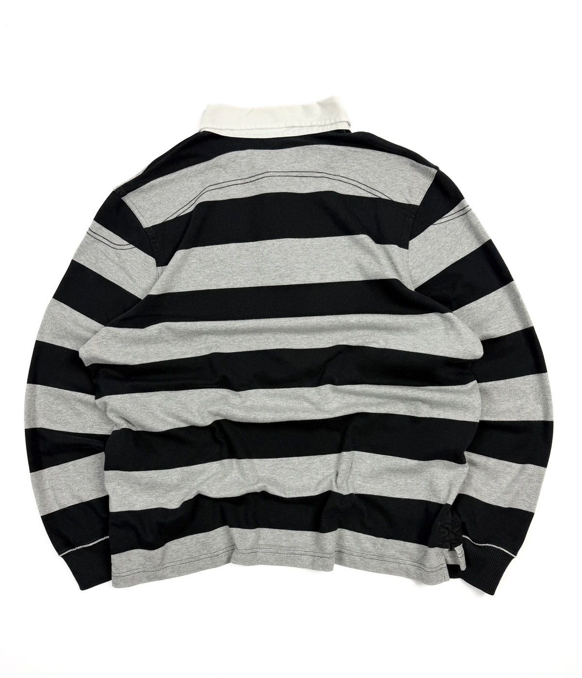 Nike Nike Vintage Y2K Rugby Striped Long Sleeve Polo Shirt Size US XL / EU 56 / 4 - 5 Thumbnail