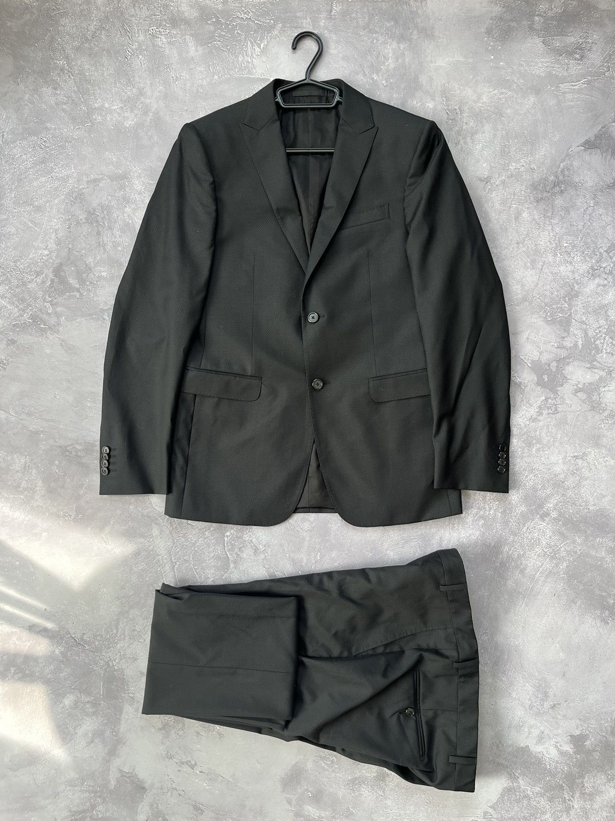 Ermenegildo Zegna ERMENEGILDO ZEGNA Wool Suit Blazer/Trousers Grey Drop 8 48 R Size 48R - 1 Thumbnail