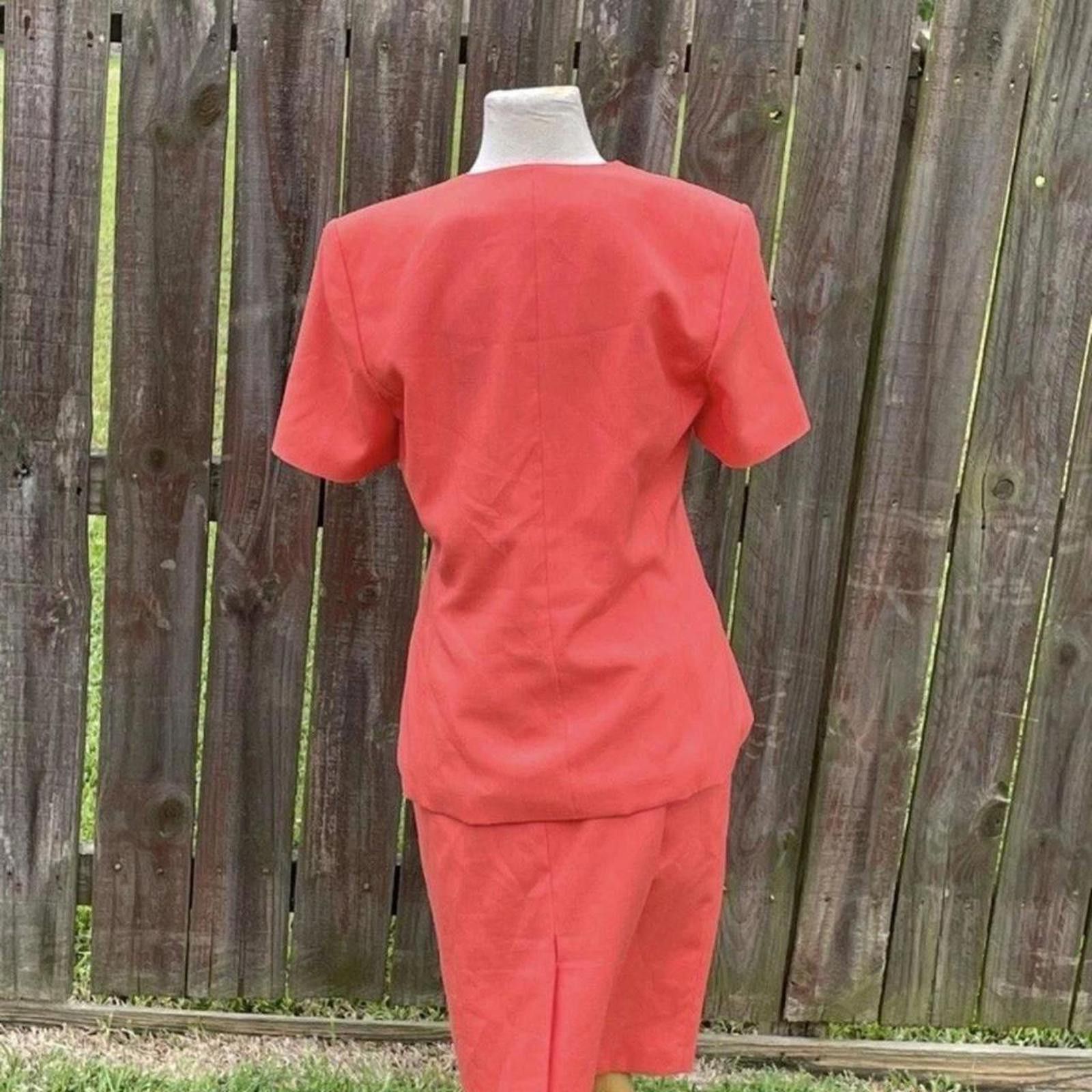 Subtle Le Nguyen 2-piece suit with short sleeves, #80s #orange Size M / US 6-8 / IT 42-44 - 2 Thumbnail