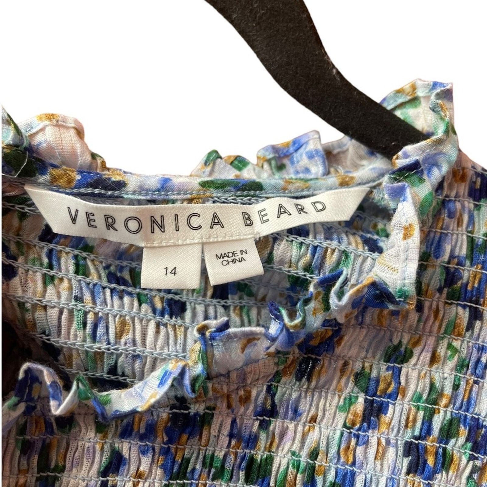 Veronica Beard Veronica Beard Kali Smocked Top Size:14 Size XL / US 12-14 / IT 48-50 - 7 Thumbnail