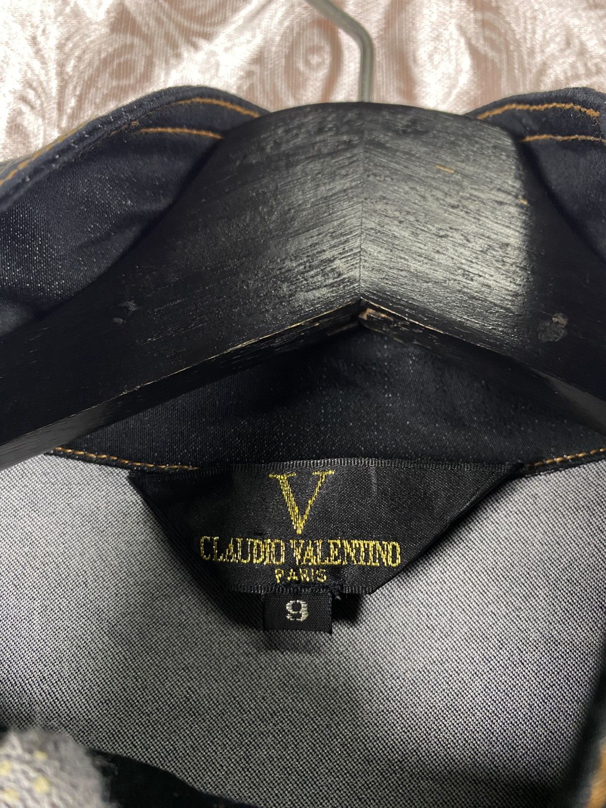 Japanese Brand Vintage Claudio Valentino Paris Black Zip Jacket Minimalist Size L / US 10 / IT 46 - 6 Thumbnail