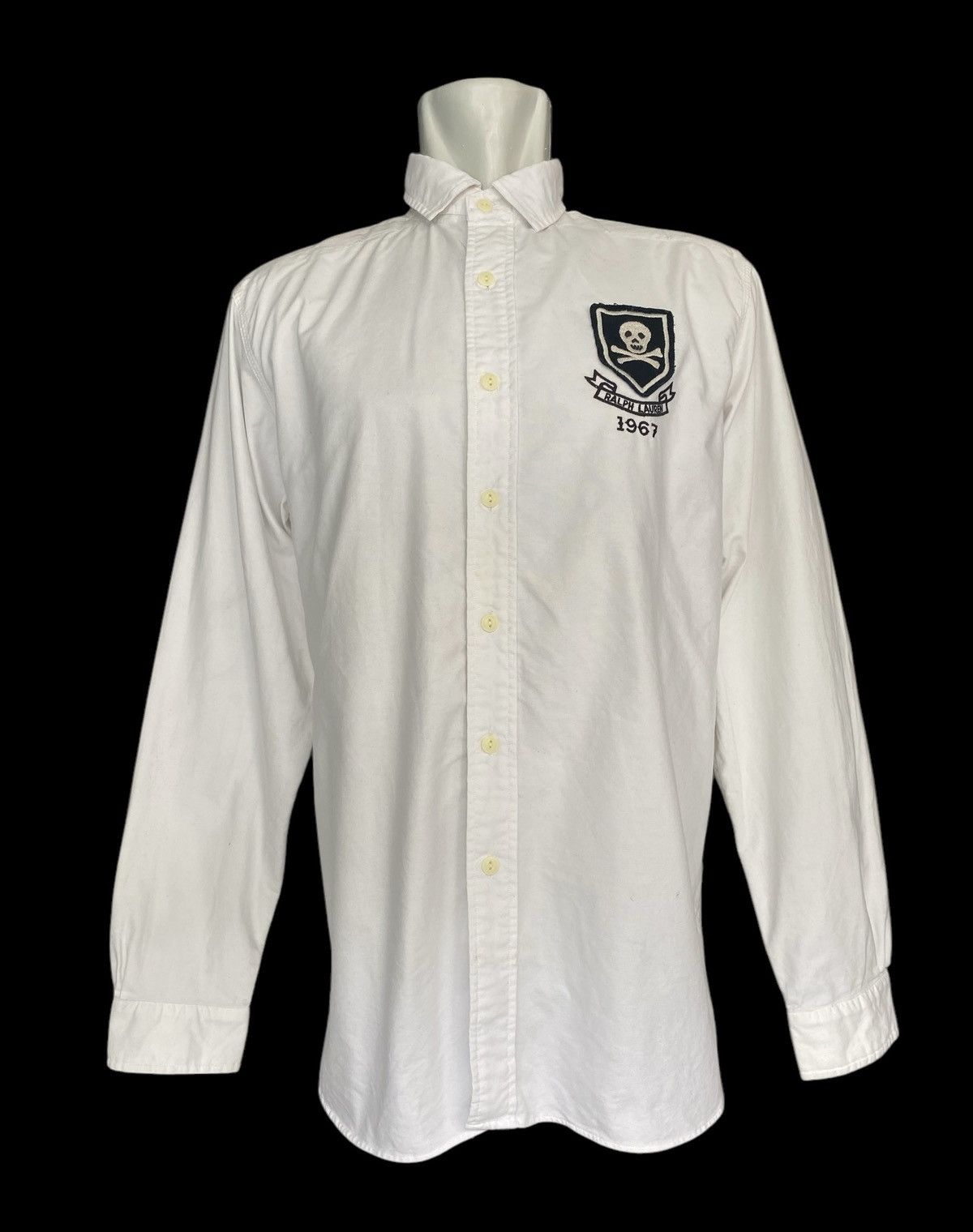 Designer × Polo Ralph Lauren White Polo Ralph Laurent Official Members Shirt Button Size US L / EU 52-54 / 3 - 1 Thumbnail