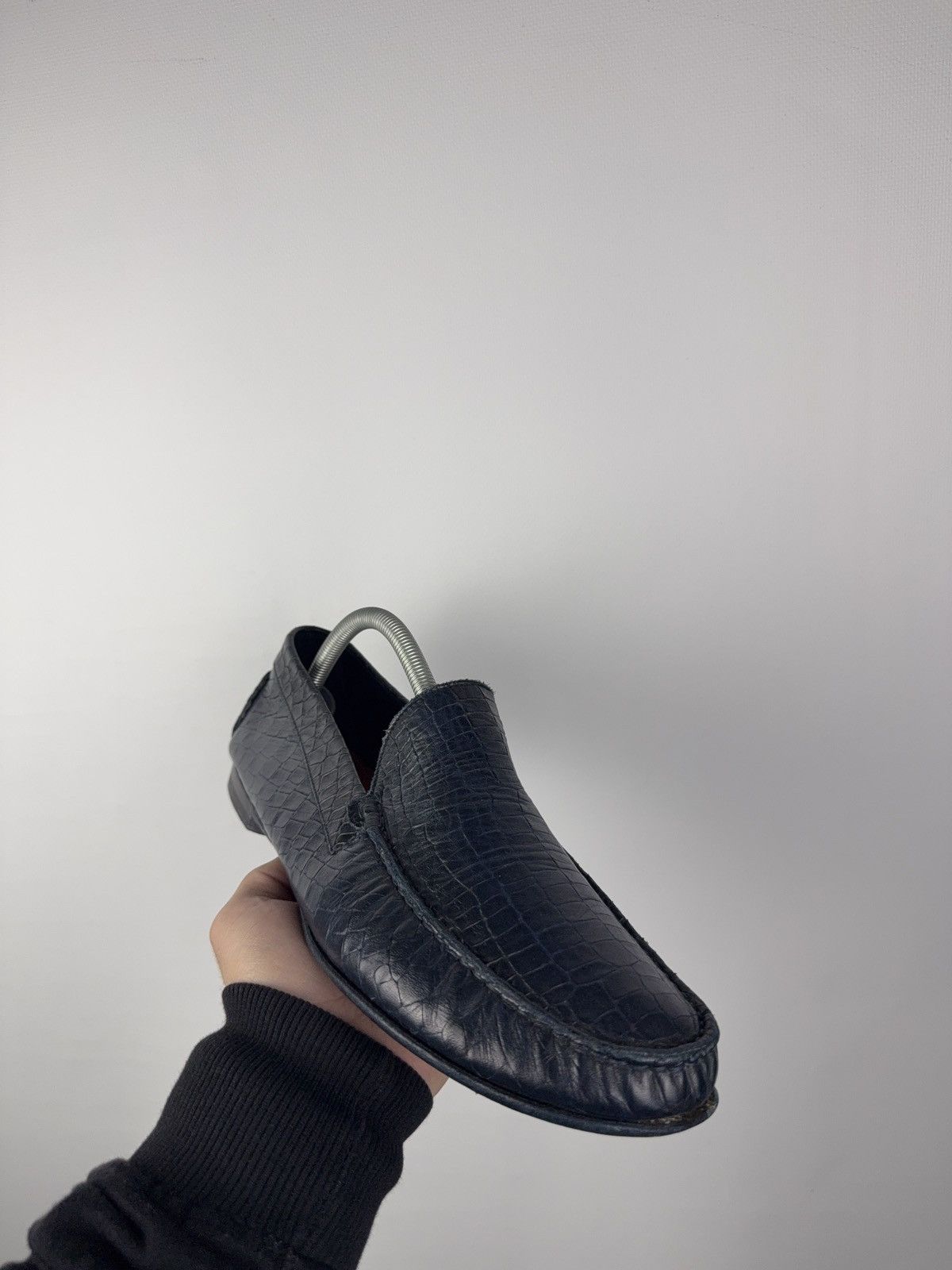 Corneliani Corneliani Crocodile Embossed Leather Loafers Made in Italy Size US 10 / EU 43 - 4 Thumbnail