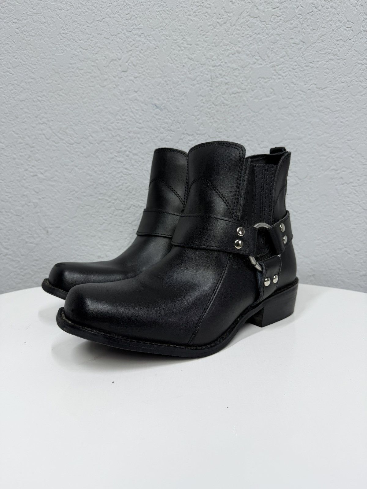If Six Was Nine Vintage Italian AS 98 Rick Owens Style Leather Cowboy Boots Size US 9 / EU 42 - 3 Thumbnail