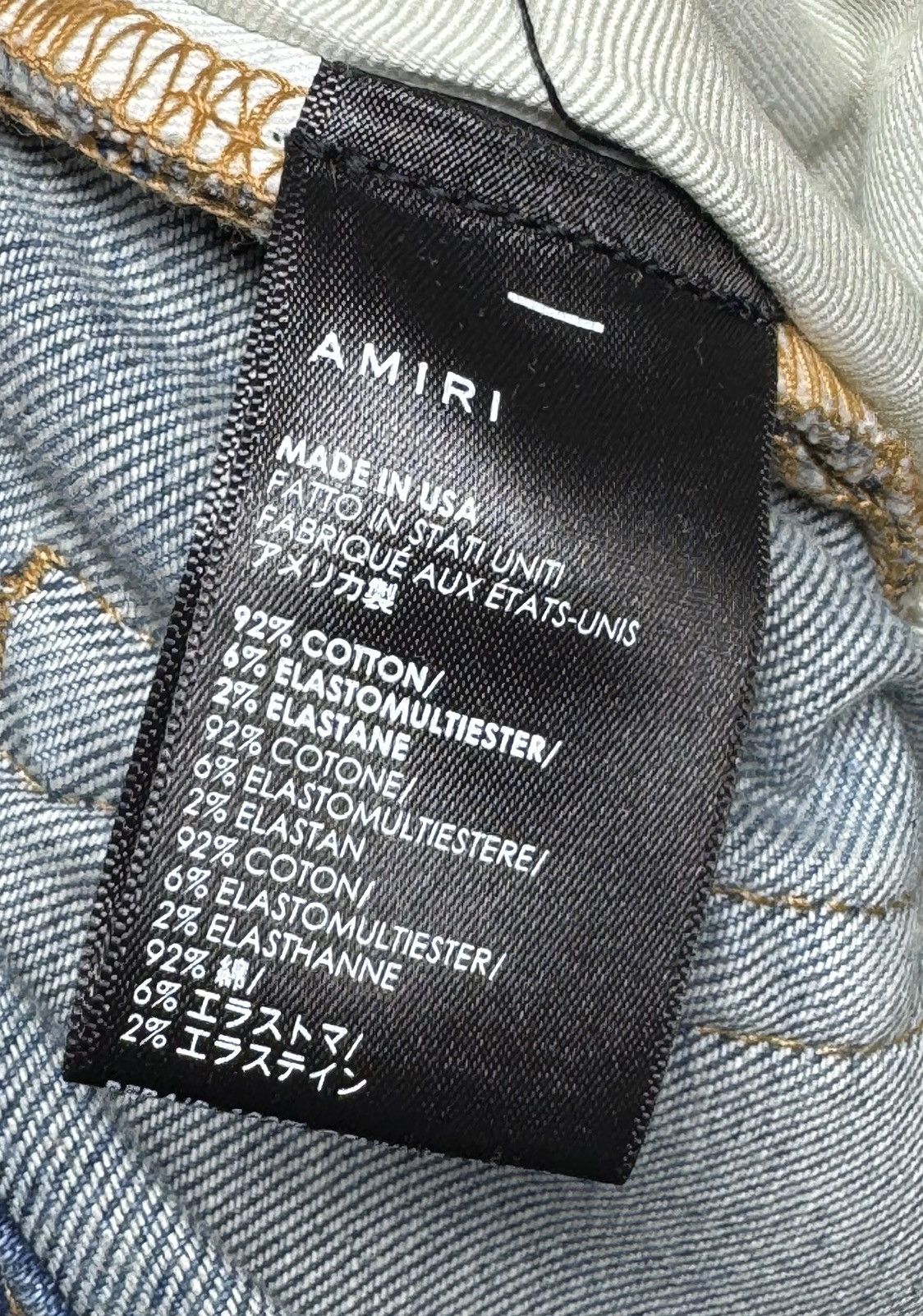 Amiri Amiri White Leather Core Logo Thrasher Ripped Jeans size 36 Size US 36 / EU 52 - 11 Thumbnail