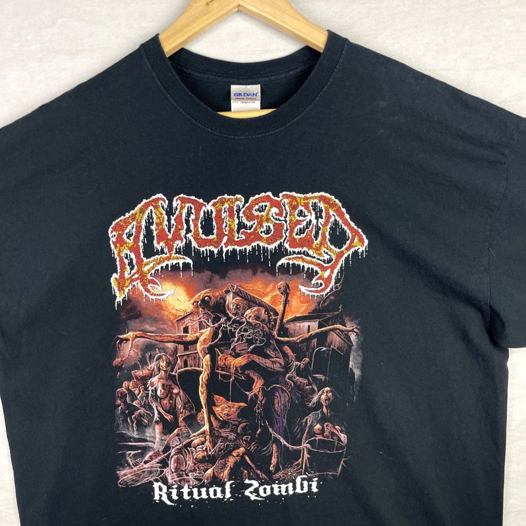 Gildan Avulsed Shirt Mens 2XL Black Ritual Zombie Death Metal Band Sevared Records Shirt Size US XXL / EU 58 / 5 - 3 Thumbnail