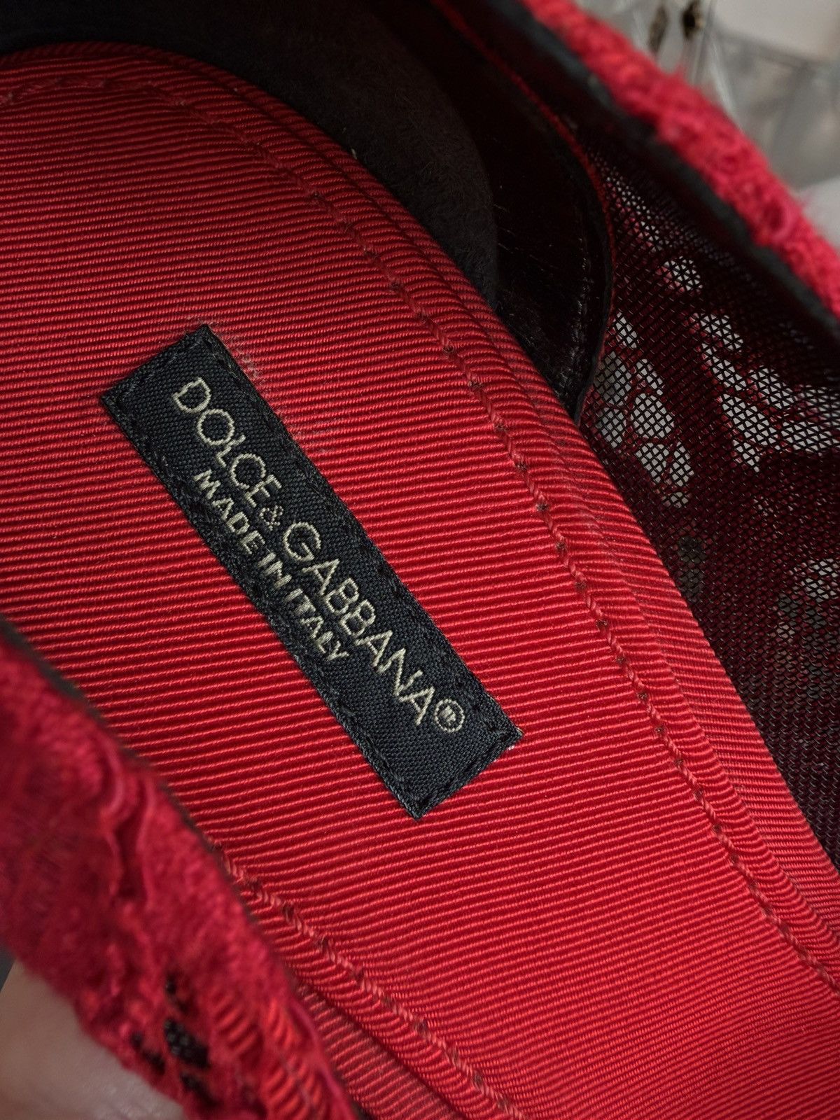 Dolce & Gabbana Lace high-heeled shoes Red Size 37 Size US 7 / IT 37 - 7 Thumbnail