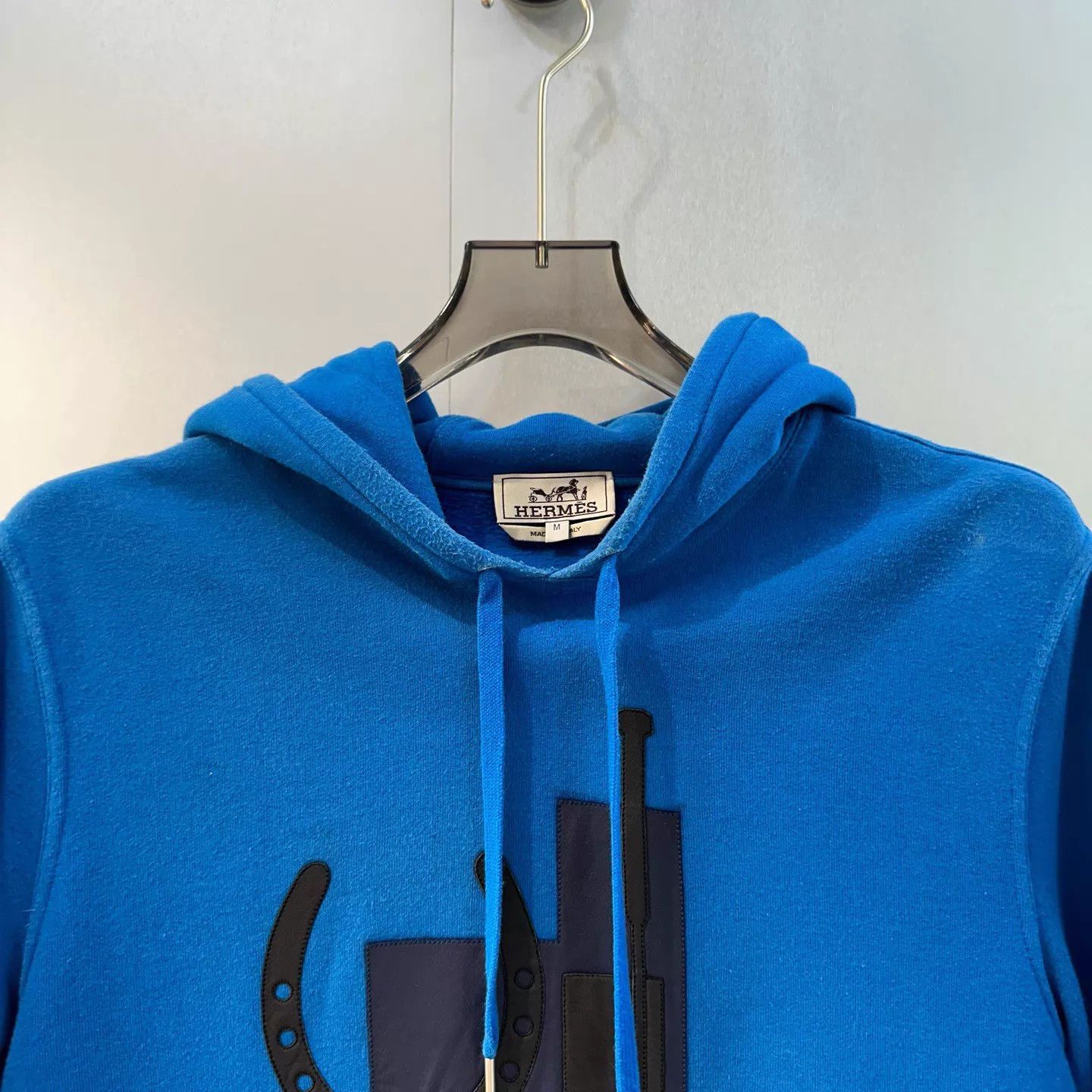 Hermes Hermes colorblocked leather blue hoodie M Size M / US 6-8 / IT 42-44 - 3 Thumbnail