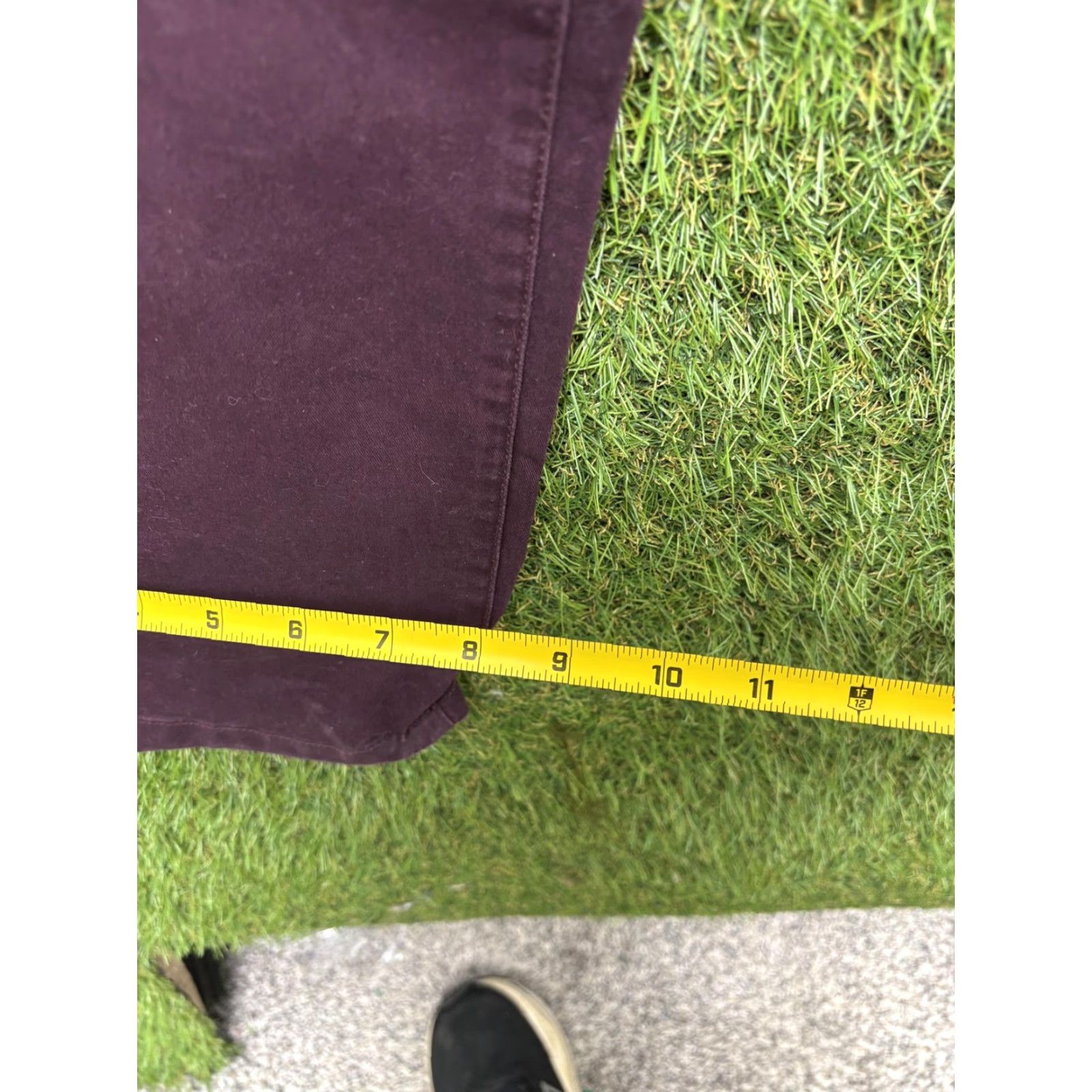 Bonobos Bonobos Chino Pants Mens Slim Purple 37x34 Flat Front Tapered Leg Casual Pockets Zip Button Front Front Type Size US 35 - 6 Thumbnail