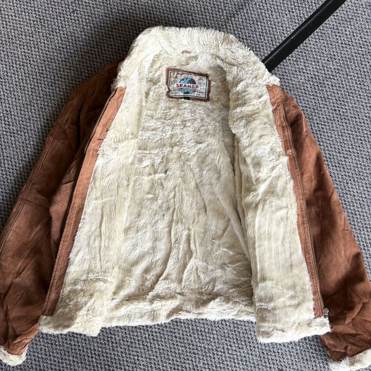 Genuine Leather Vintage Seahop Detroit Suede Leather Work Jacket Size L Size US L / EU 52-54 / 3 - 9 Thumbnail