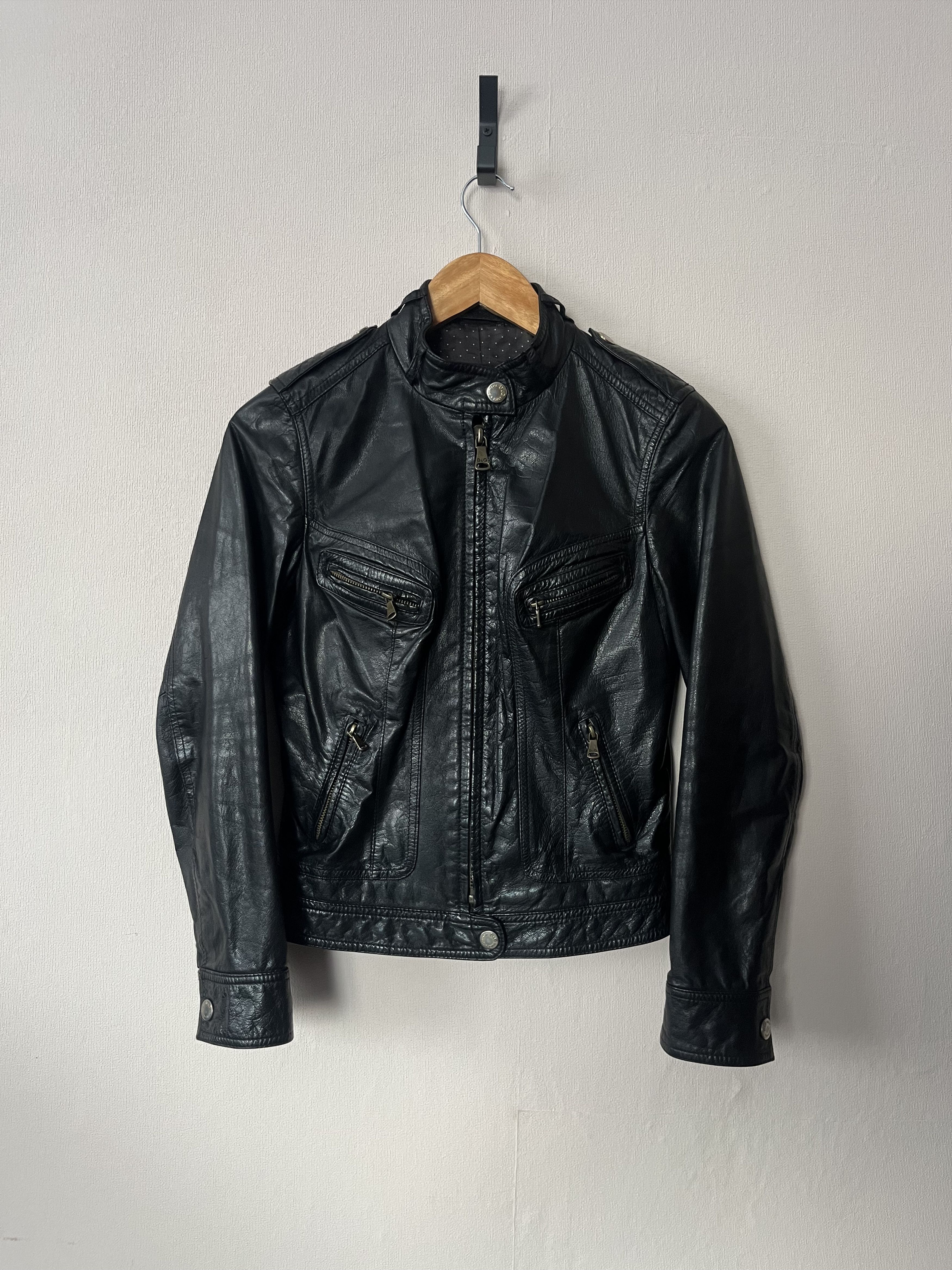 Dolce & Gabbana Vintage Dolce & Gabbana Black Biker Leather Jacket Size 40 Size S / US 4 / IT 40 - 1 Thumbnail