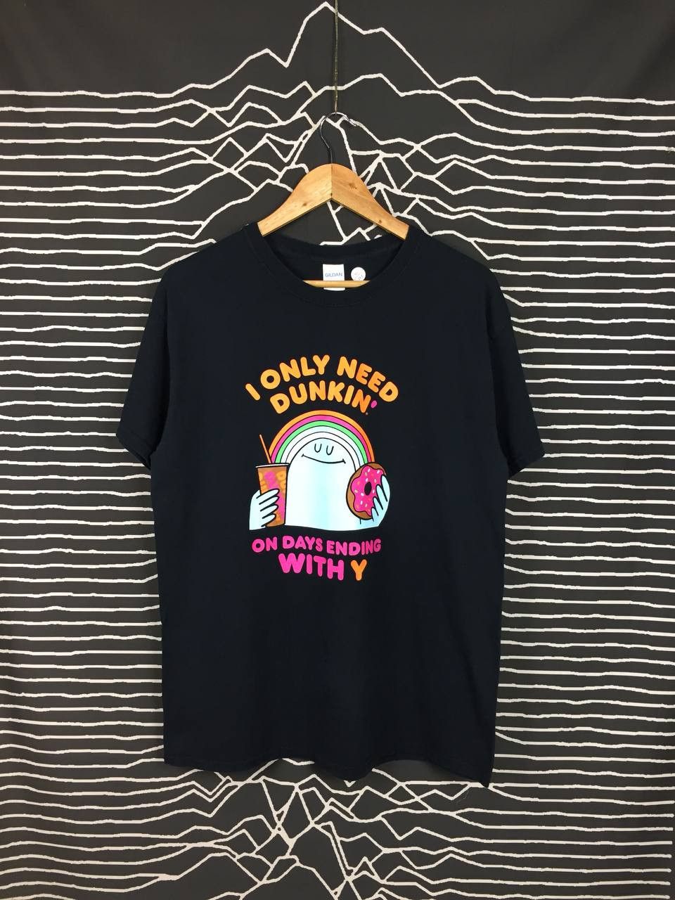 Gildan × Vintage Dunkin' Donuts I Only Need Dunkin' On Days Ending With Y Tee Size US L / EU 52-54 / 3 - 1 Thumbnail