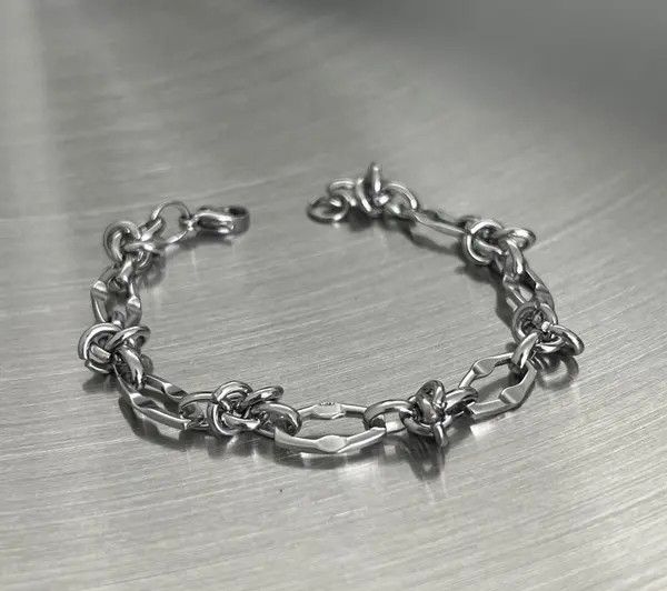 Jewelry Barbed Wire Silver Bracelet Size ONE SIZE - 7 Thumbnail
