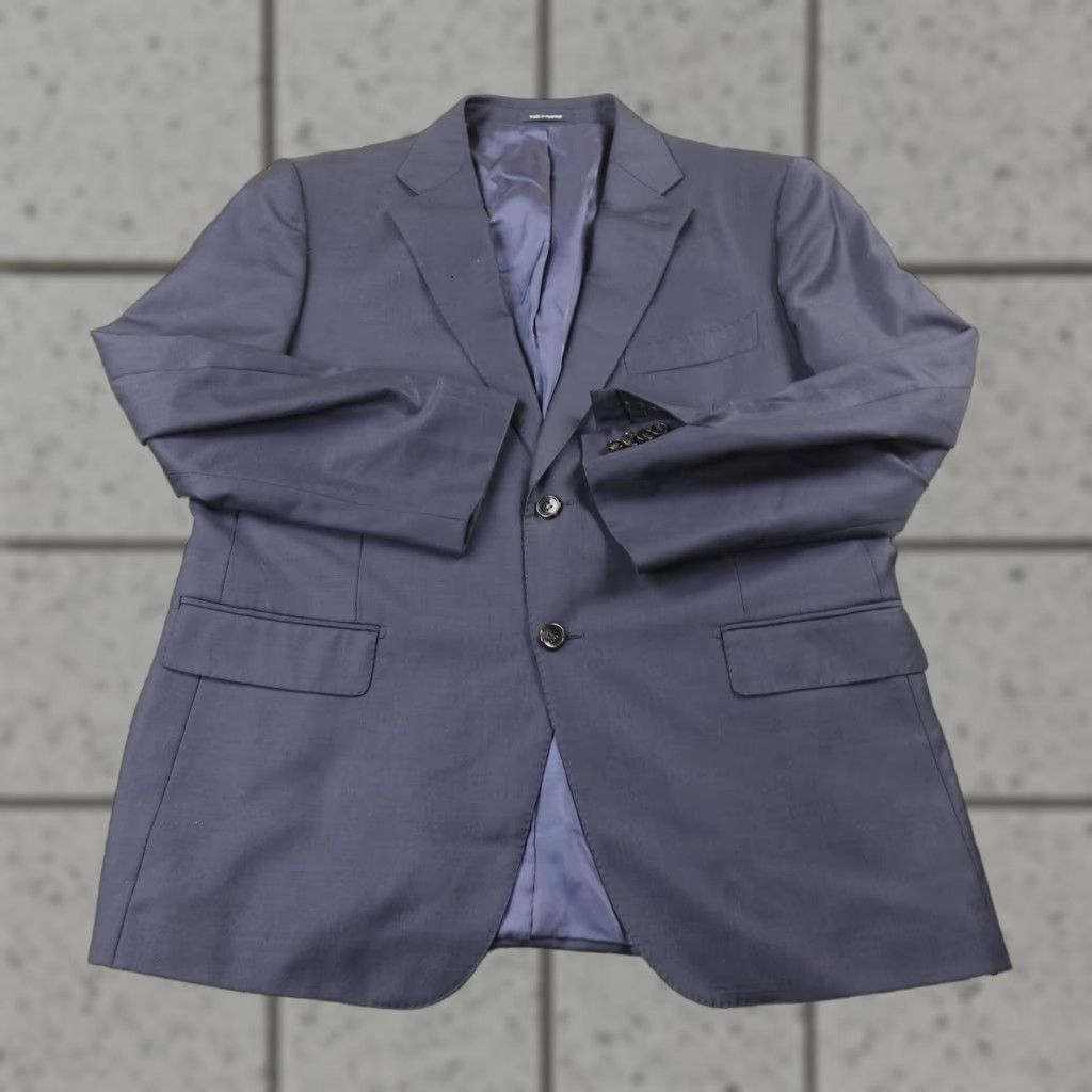 Suitsupply Suitsupply Napoli Blazer Mens 46S Blue Wool Suit Jacket Notch Lapel Two-Button Single-Breasted 2 Piece Jacket Coat Short Size 46R - 1 Thumbnail
