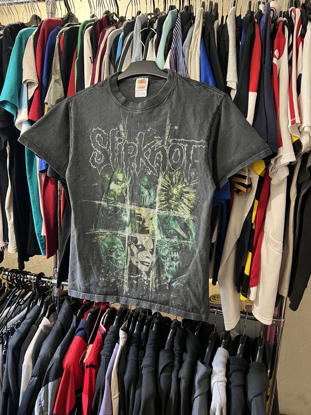 Band Tees 2003/2004 VINTAGE SLIPKNOT ALL OVERPINT NU METAL T SHIRT AOP Size US M / EU 48-50 / 2 - 2 Thumbnail