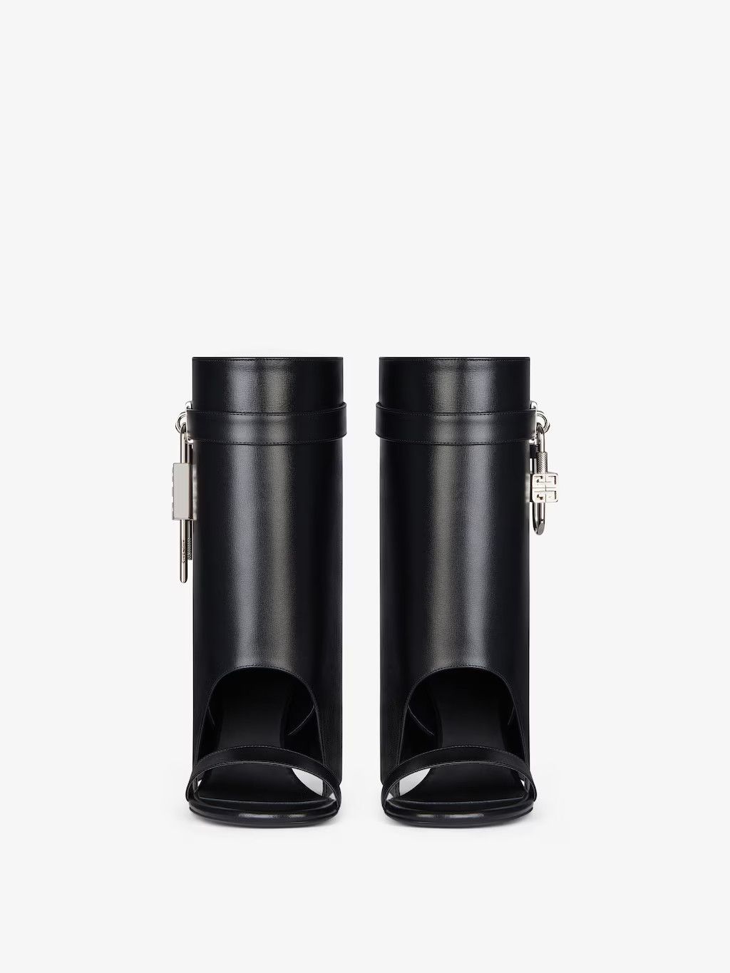 Givenchy o1w1db10525 Shark Lock Ankle Sandals in Black Size US 10 / IT 40 - 4 Thumbnail