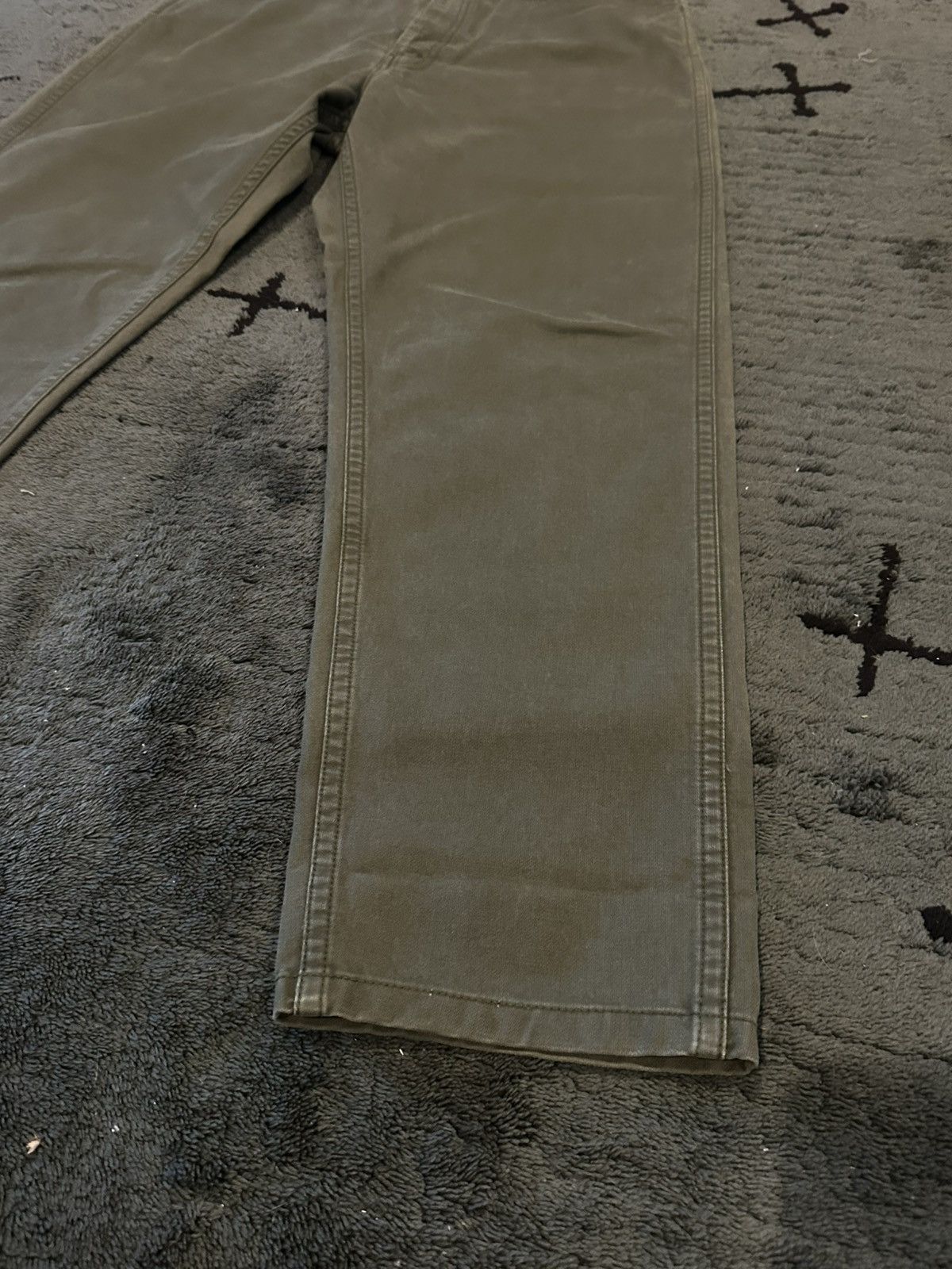 Comme des Garcons Homme Comme Des Garcons Homme Embroidered Pocket Olive Pants Size US 35 - 4 Thumbnail
