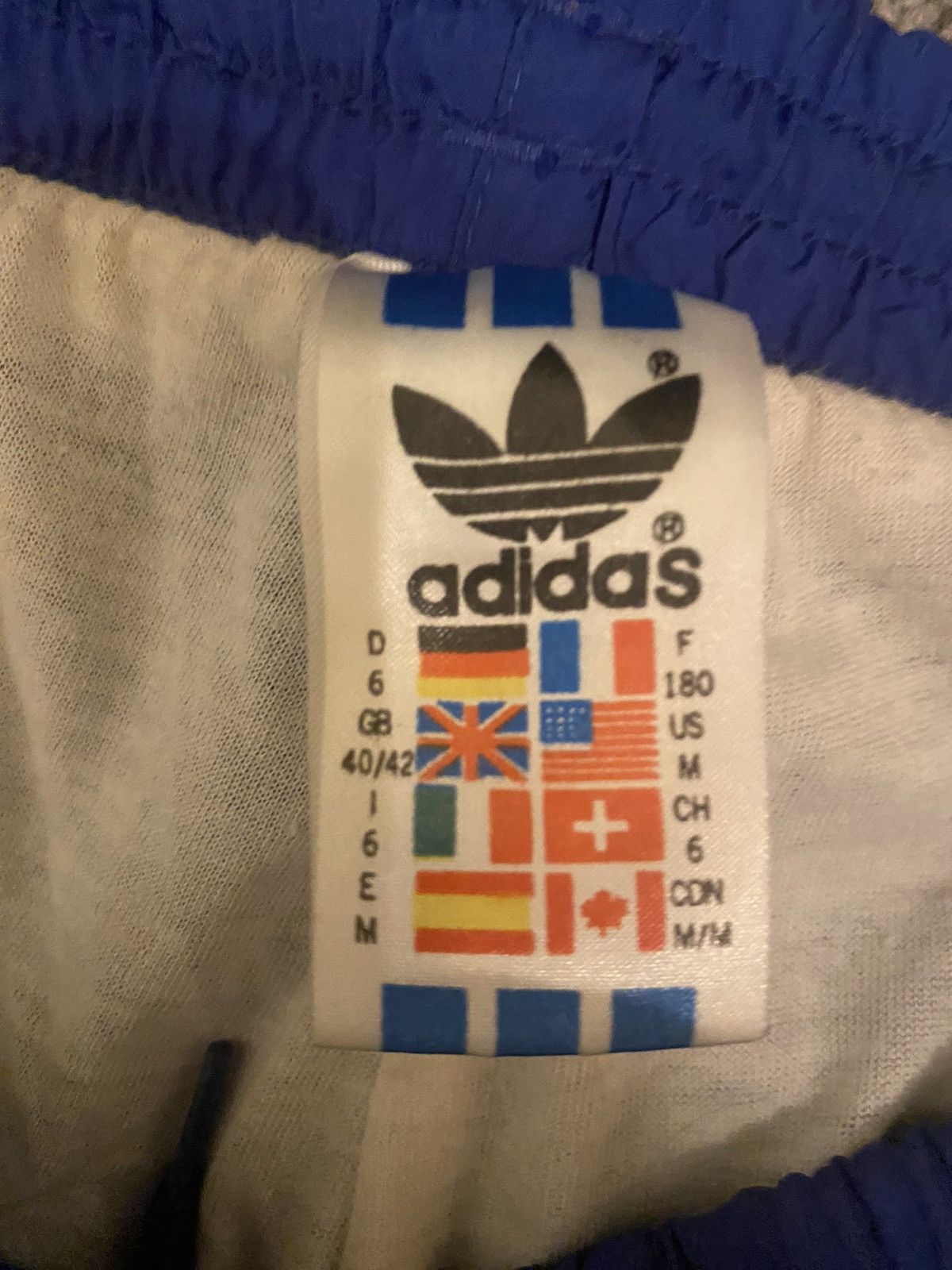 Adidas Blue parachute pants | Grailed