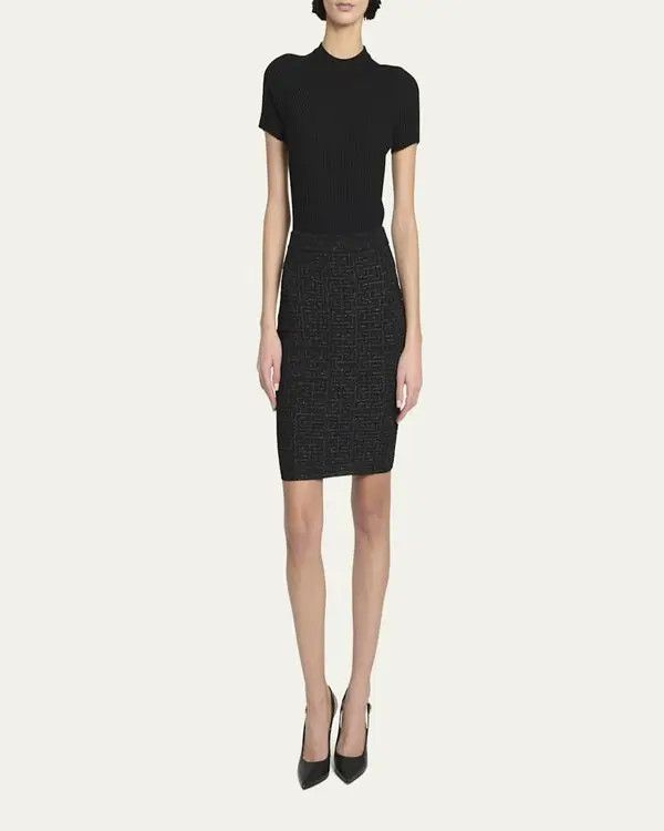 Balmain o1s1wg110825 Viscose Midi Skirt in Black Size 30" / US 8 / IT 44 - 3 Thumbnail