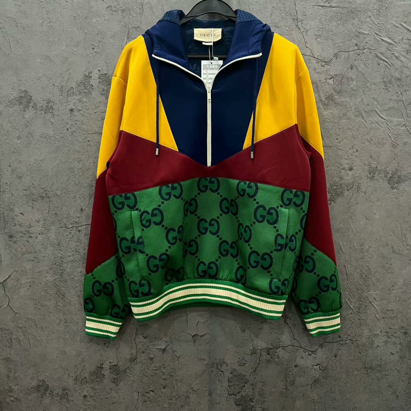 Gucci Gucci Half-Zip All-Over Logo Colorblock Jacket Size XS / US 0-2 / IT 36-38 - 1 Thumbnail